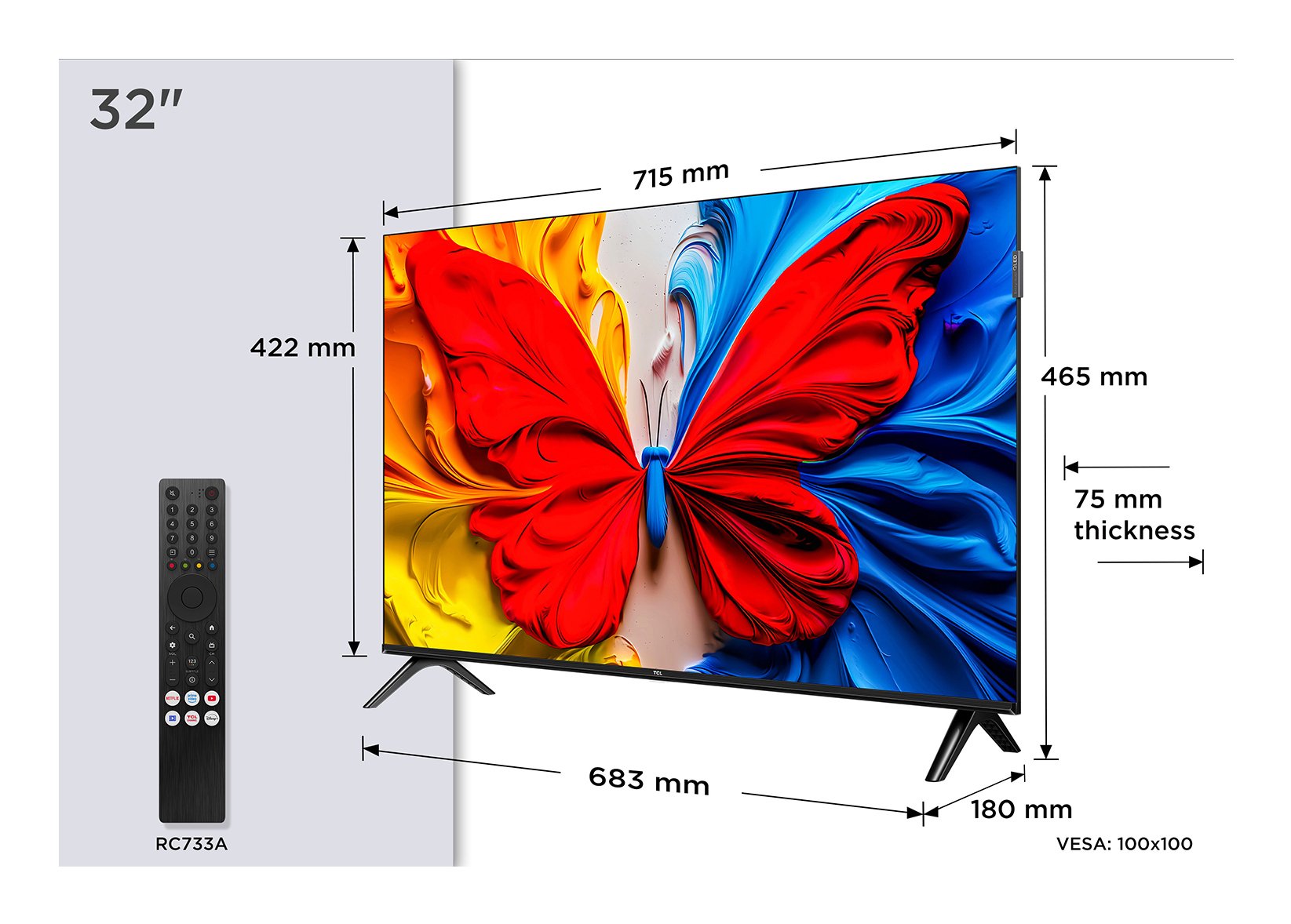 Televisor Tcl S59k 32s59k 32" Full Hd Smart Tv Wifi Metálico