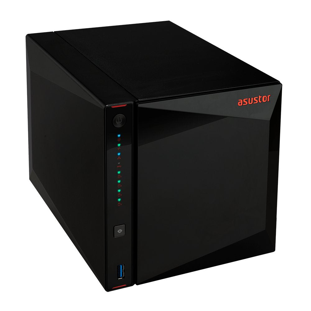 Servidor Nas Asustor Nimbustor 4 As5304t 4 Bahias Celeron Quad Core J4105 1.5ghz 4gb Hdmi 2.0 Spdif 2x 2.5 Gbe Usab 3.2 ,Raid 0,1 Jbod Sata 6gb