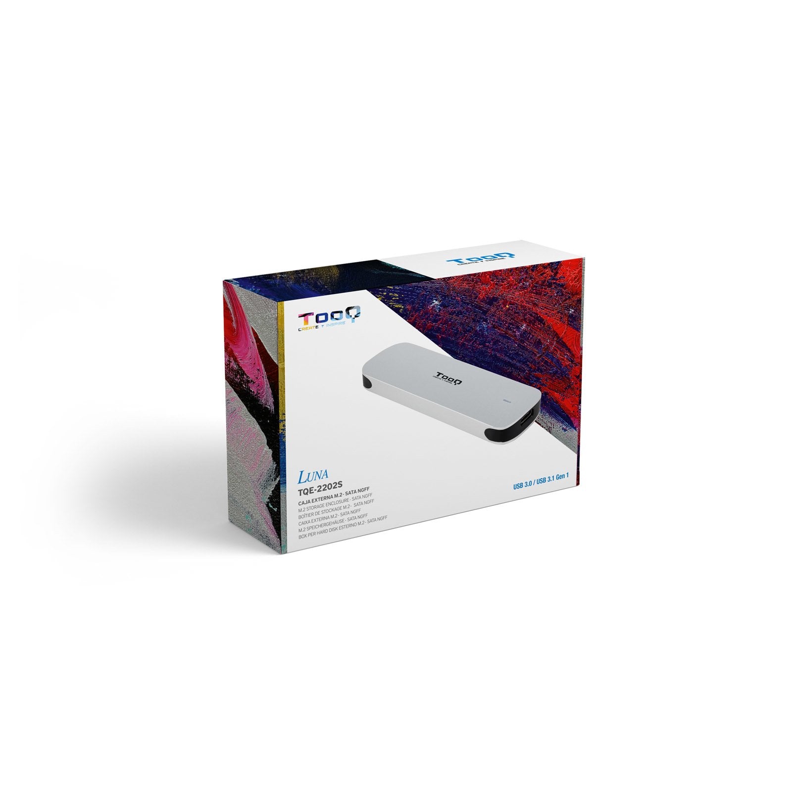 EAN 8433281013964 - TooQ TQE-2202S caja para disco duro externo Caja externa para unidad de estado sólido (SSD) imagen 3