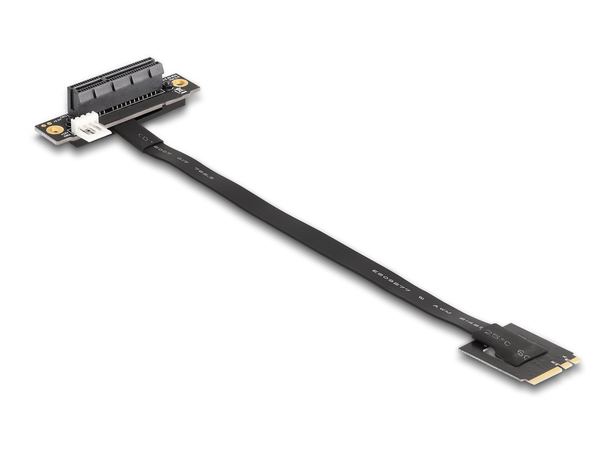 Delock 64218 Adaptador M.2 Clave A+E A Pcie X4 Nvme En Ángulo Con Cable De 20 Cm
