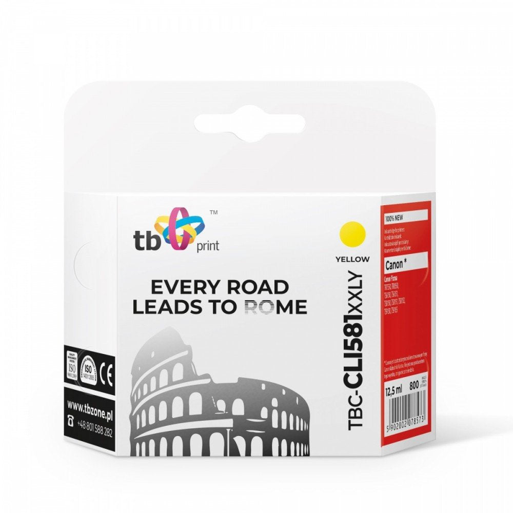 %Ink For Canon Cli-581xx L Tbc-Cli581xxly Ye 100