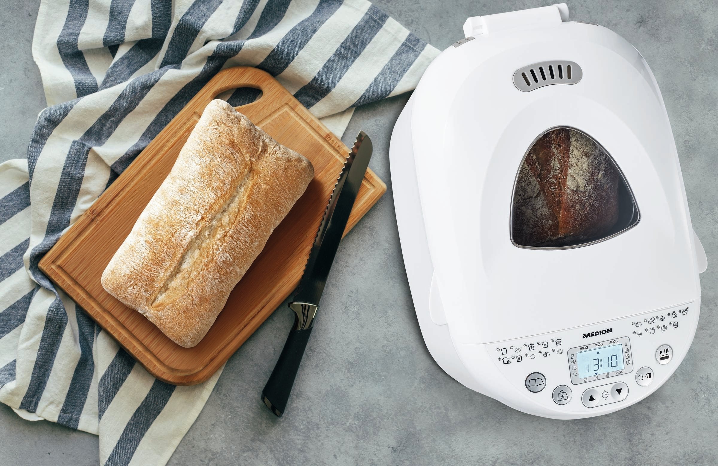 Panificadora Medion Life Brojobackautomat Md 11011 (Blanco, 550 Watt, Para Brojoe Bis 1 Kg) 50076234
