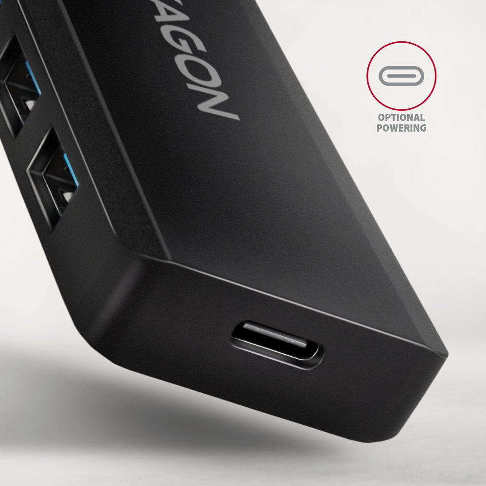 EAN 8595247907660 - Axagon HUE-C1A hub de interfaz USB 3.2 Gen 1 (3.1 Gen 1) Type-A 5000 Mbit/s Negro imagen 4