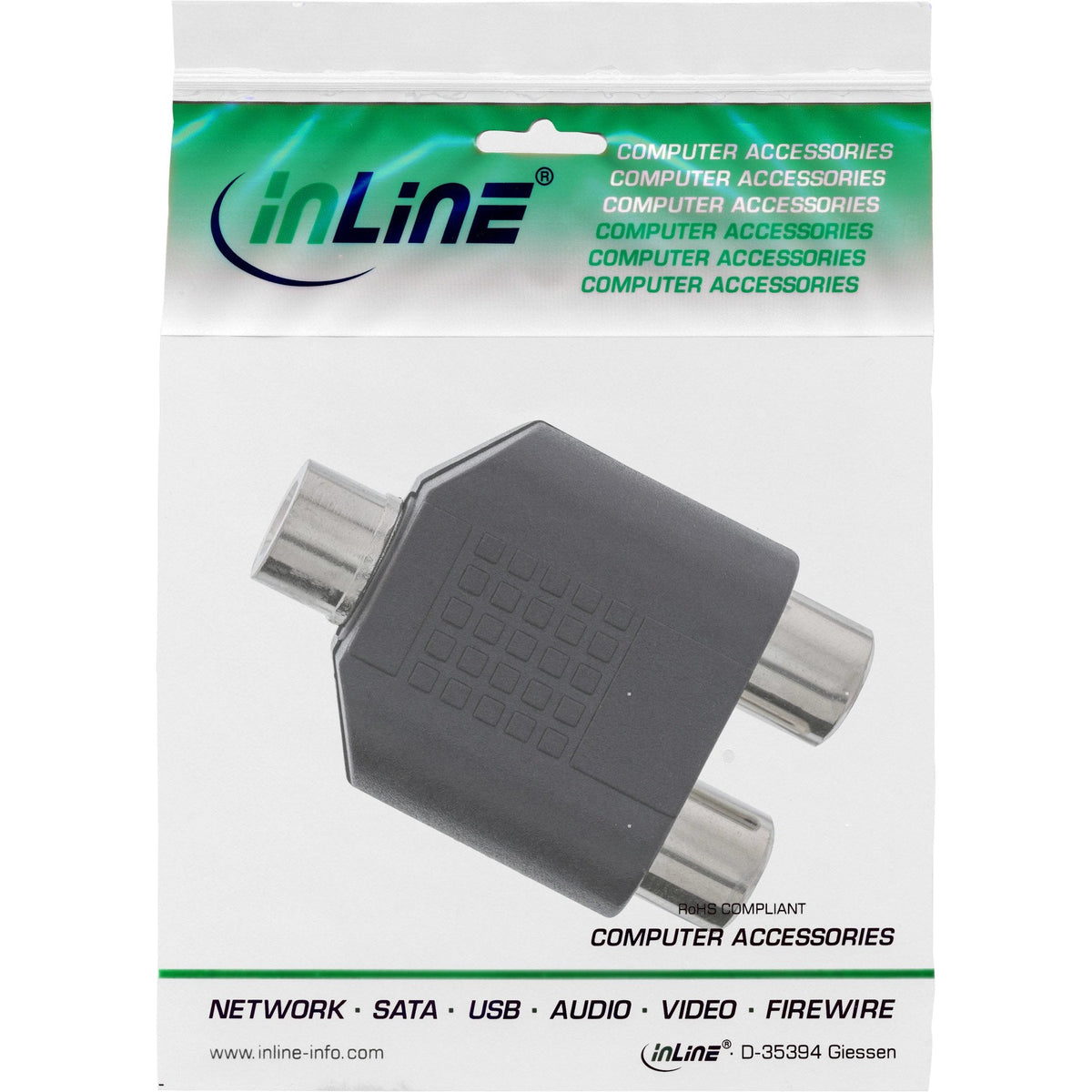 Adaptador De Audio Inline De 3,5 Mm Macho A 1x Rca Mono Hembra