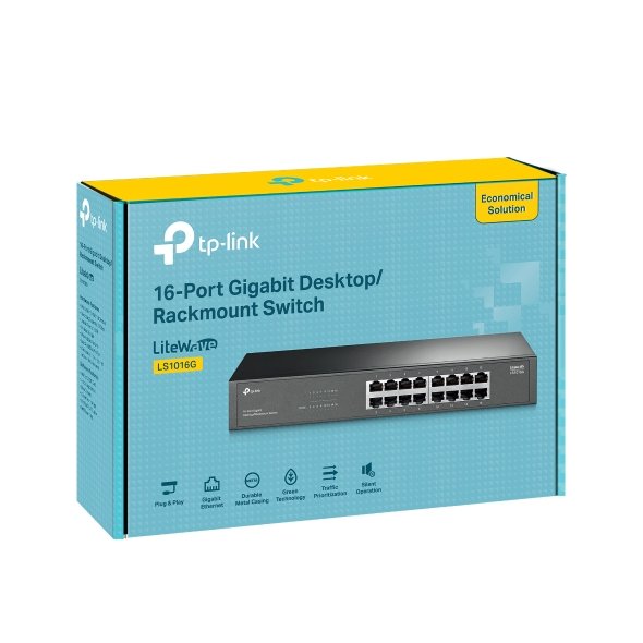EAN 1210002602037 - TP-Link LS1016G switch No administrado Gigabit Ethernet (10/100/1000) Negro imagen 7