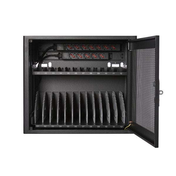 V7 Chgsta12ac-1e Carrito Y Armario Gestión Y Carga Para Dispositivos Portátiles Negro
