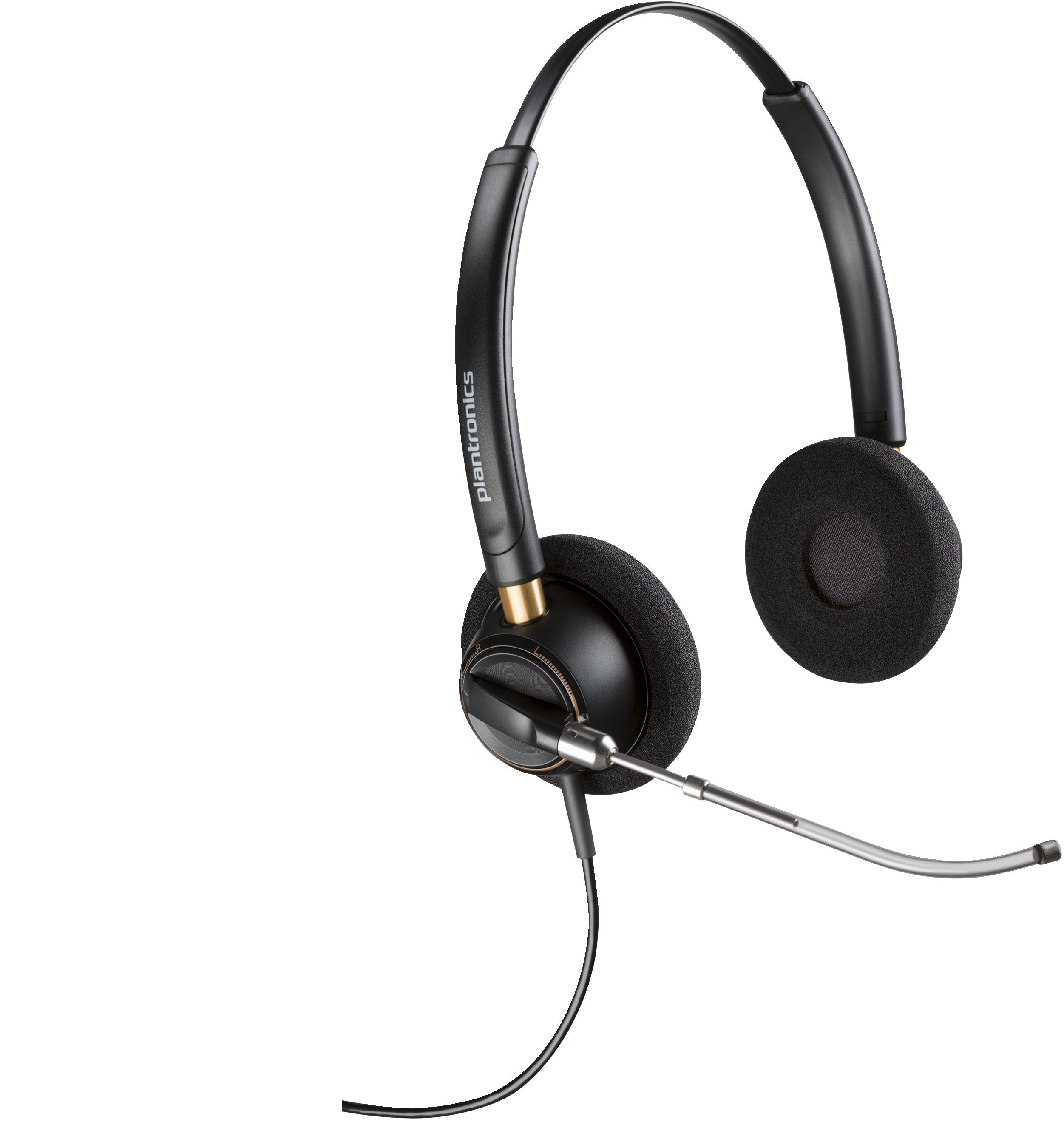 Auriculares Binaurales Poly Encorepro 520v Con Tubo De Voz Y Desconexión Rápida