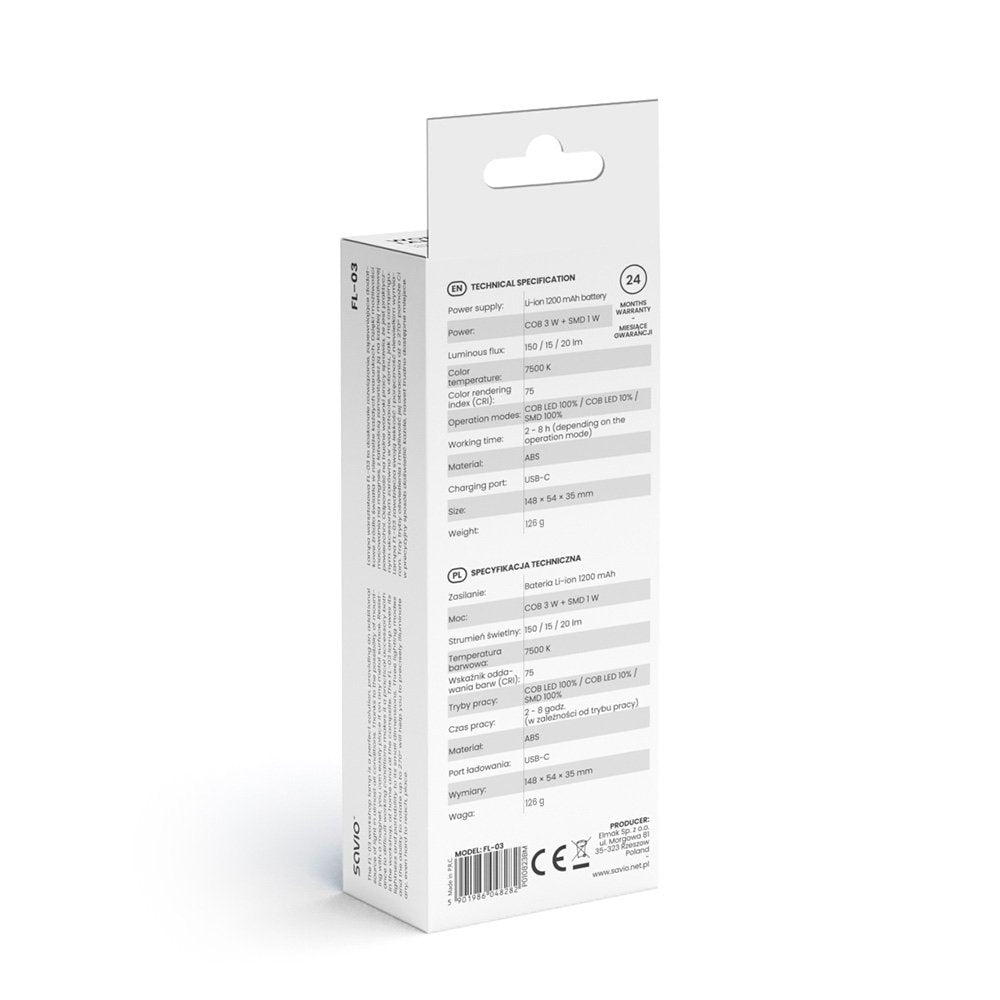 EAN 5901986048282 - Savio FL-03 lámpara de inspección LED imagen 8