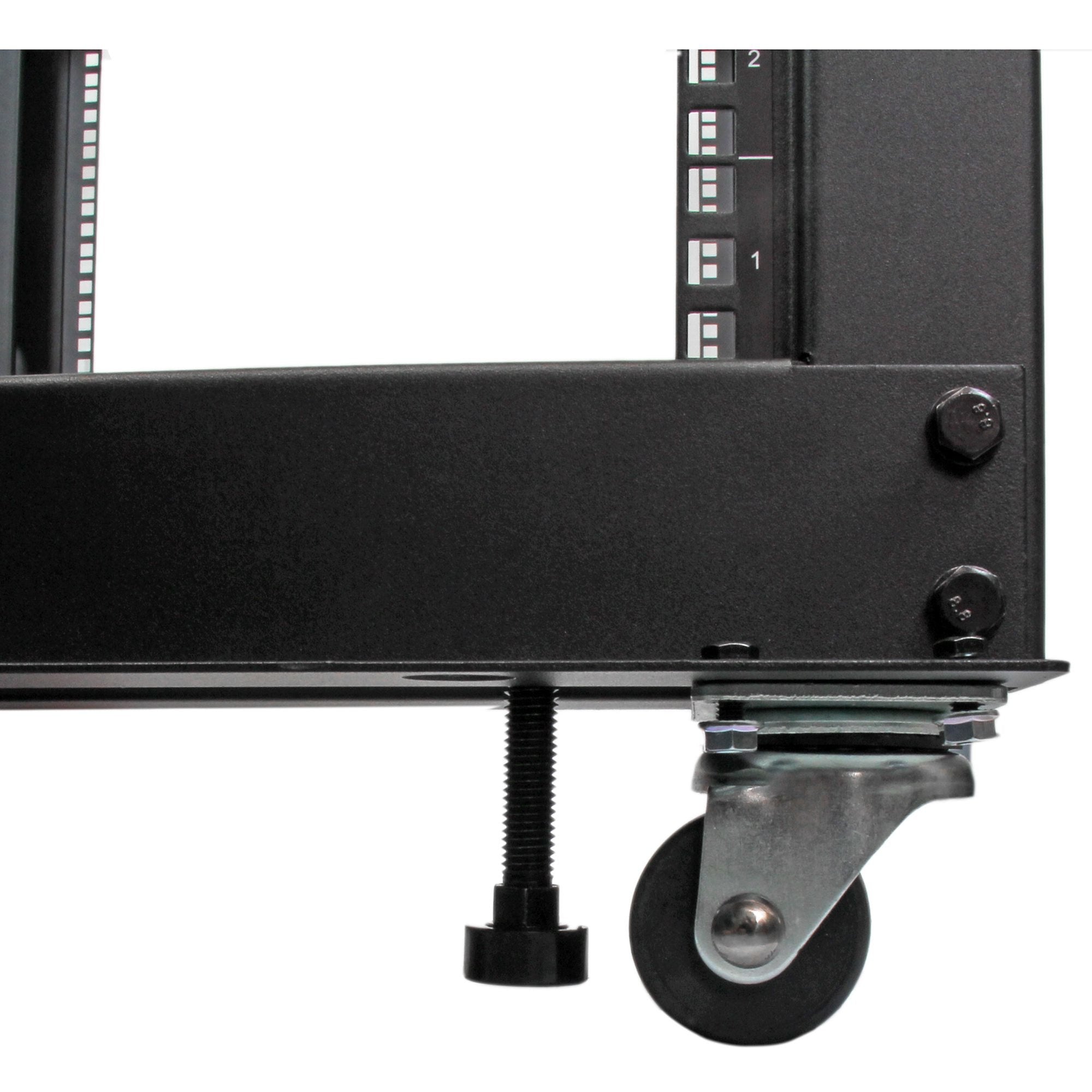 EAN 0065030858519 - StarTech.com 4POSTRACK25U armario rack Rack o bastidor independiente Negro imagen 6