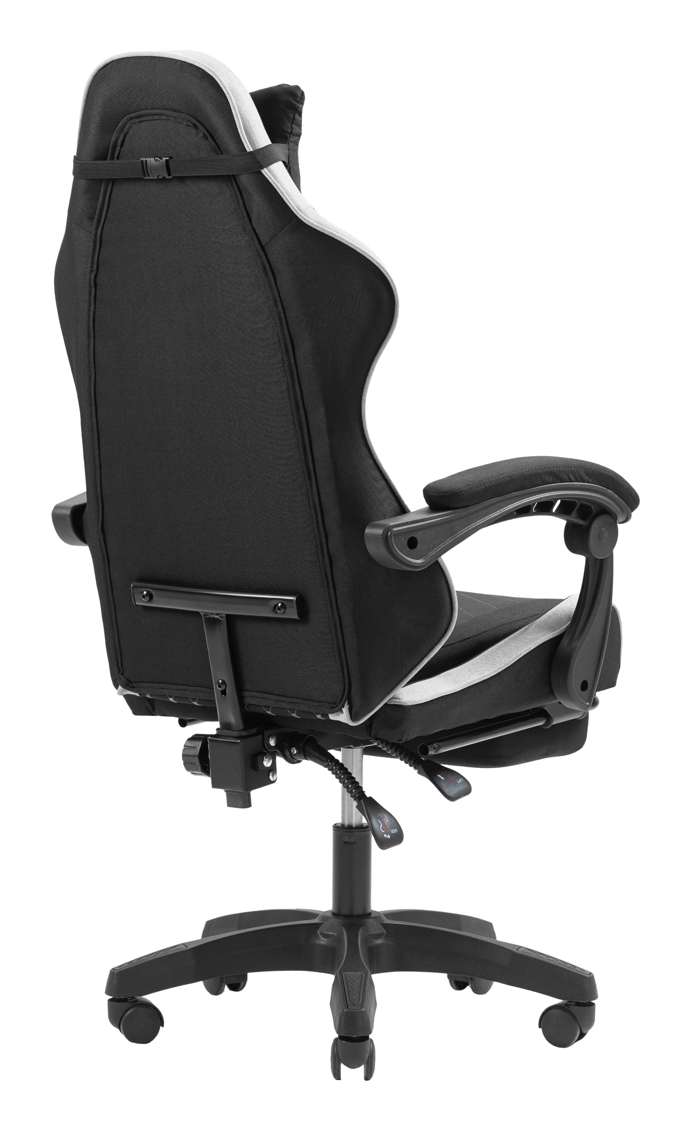Silla Gamer Mars Gaming Mgcxfgrbl Negra Y Blanca Reclinable Reposabrazo Ajustable Reposapies Cojines