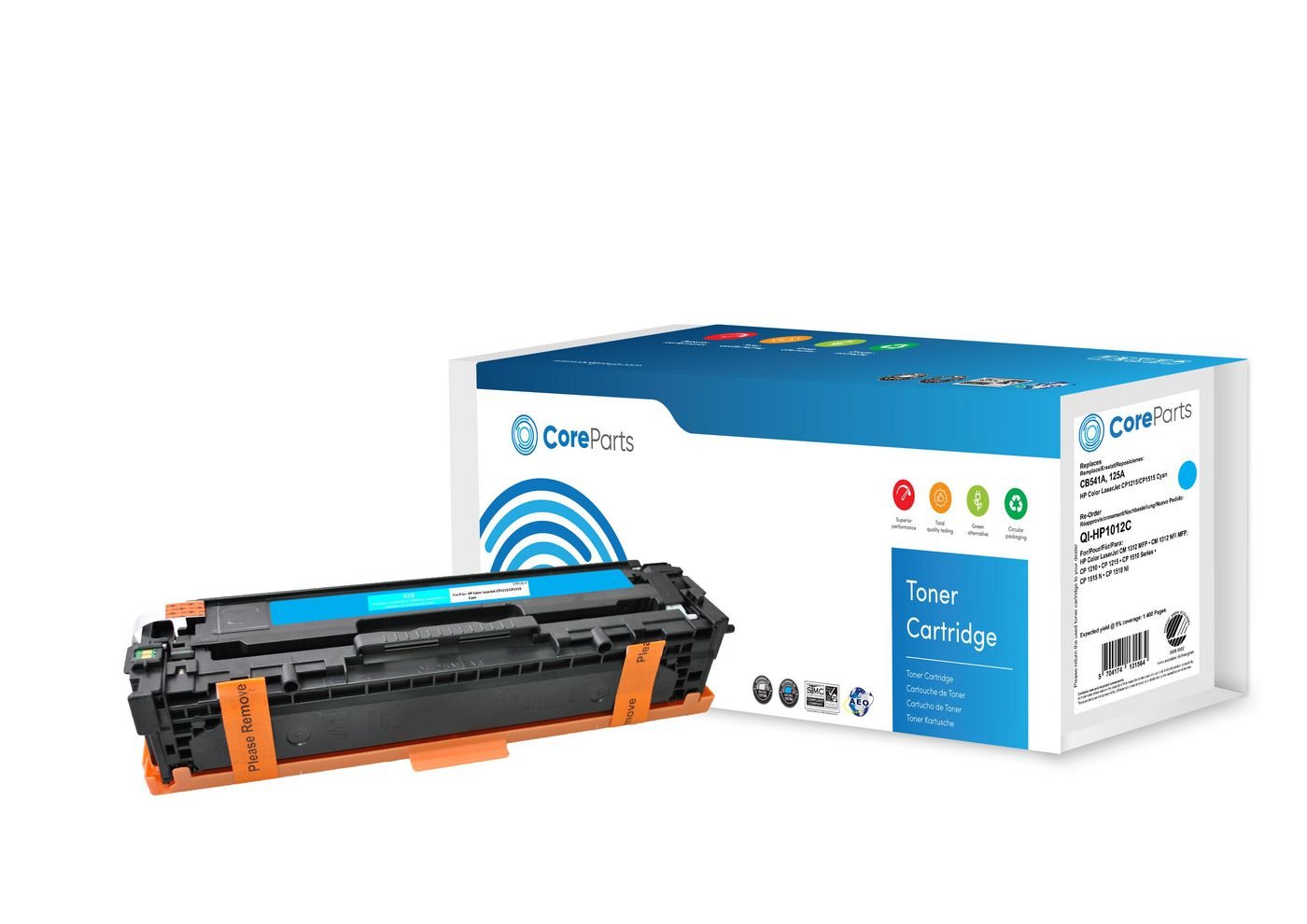 EAN 5704174131564 - CoreParts QI-HP1012C cartucho de tóner 1 pieza(s) Compatible Cian imagen 1