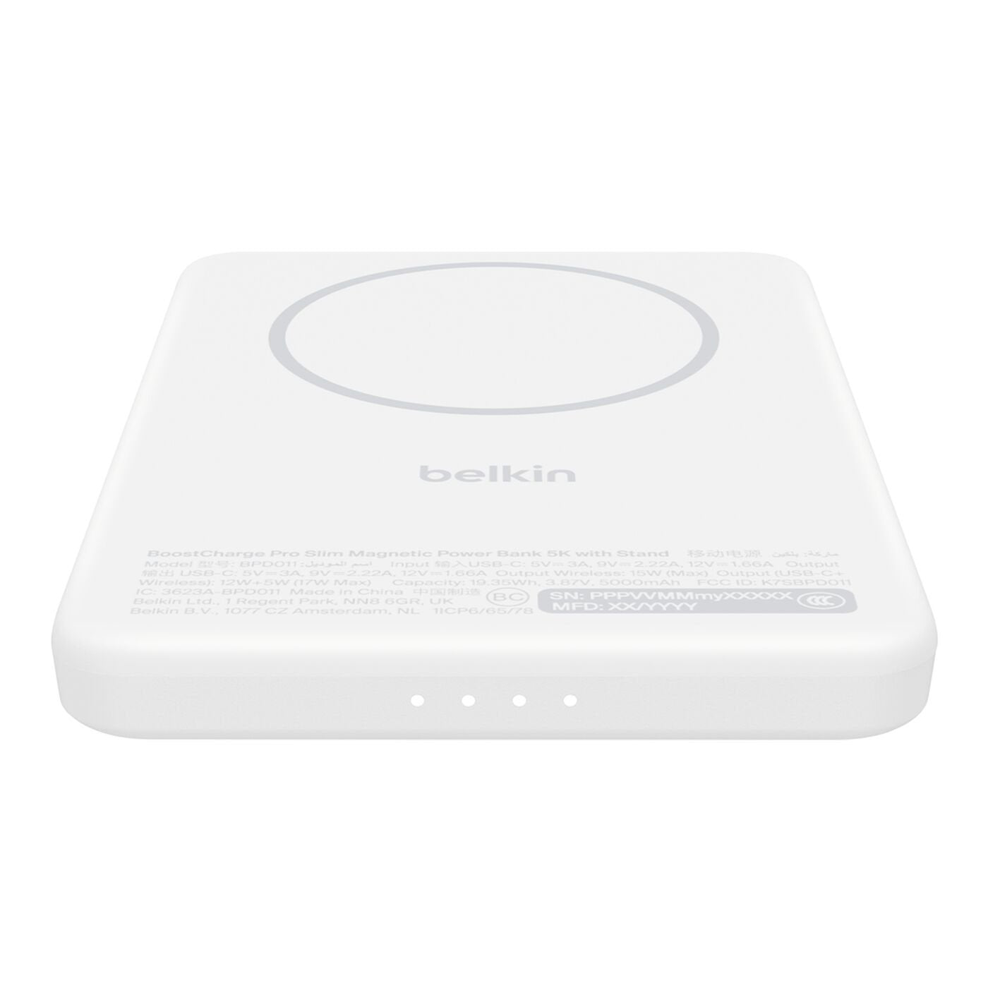 Belkin Boostcharge Slim Magn.Pb 5000mah Qi2 Fold.Wh. Bpd011hqwh