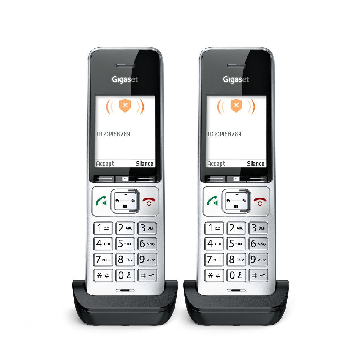 EAN 4250366866079 - Gigaset COMFORT 500HX duo Teléfono DECT/analógico Identificador de llamadas Negro, Plata imagen 6