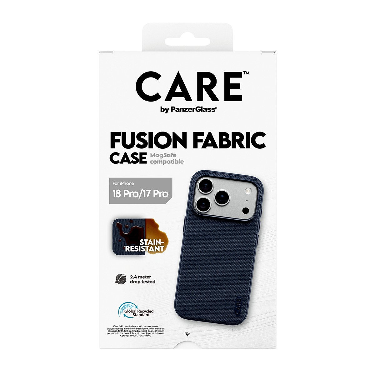 Care By Panzerglass Fusion Fabric Case Azul M. Magsafe Iphone 17 Pro