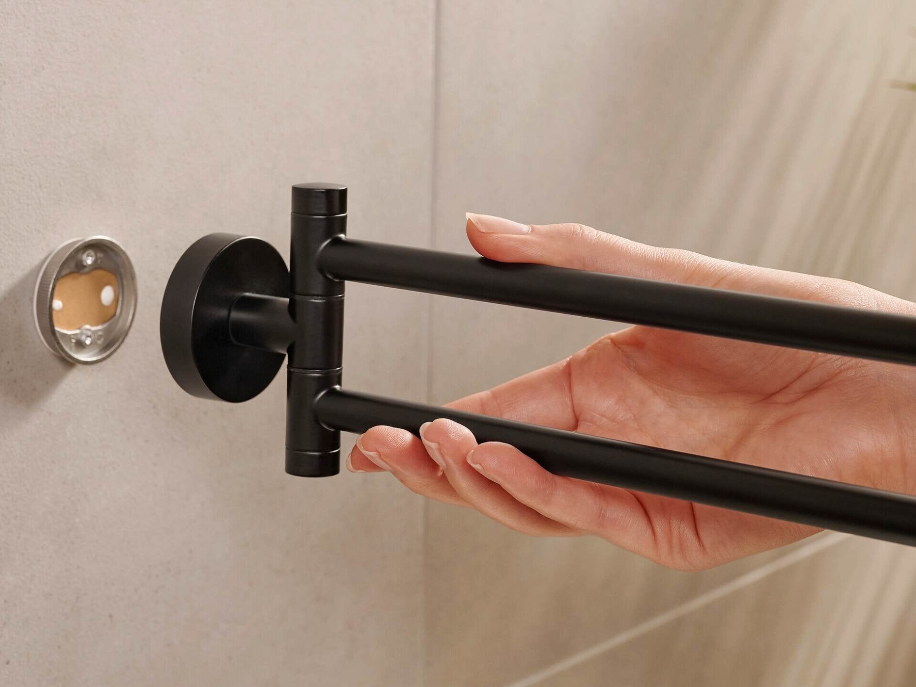 EAN 4063565127250 - TESA MOON BLACK Soporte para toallas Montado en pared Negro imagen 4