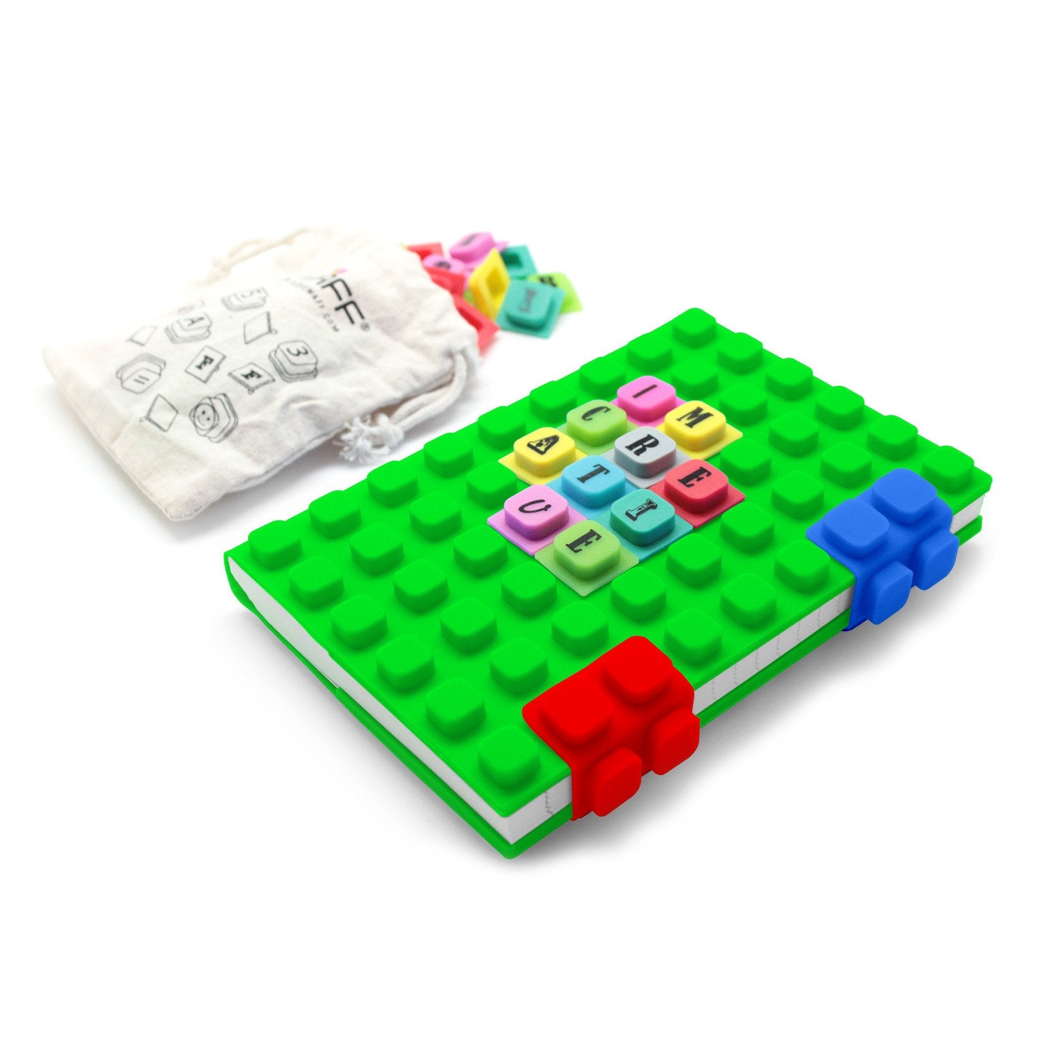 Combo M Verde/Green Libreta Waff + Letras