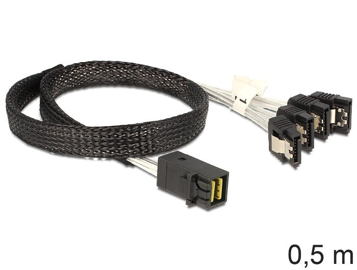 EAN 4043619833924 - DeLOCK 83392 cable Serial Attached SCSI (SAS) 0,5 m Negro, Plata imagen 2
