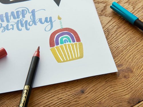 Edding 1340 Brush Pack De 6 Rotuladores - Punta Pincel Flexible - Trazo 1-3mm - Tinta Con Base De Agua - Colores Oro,