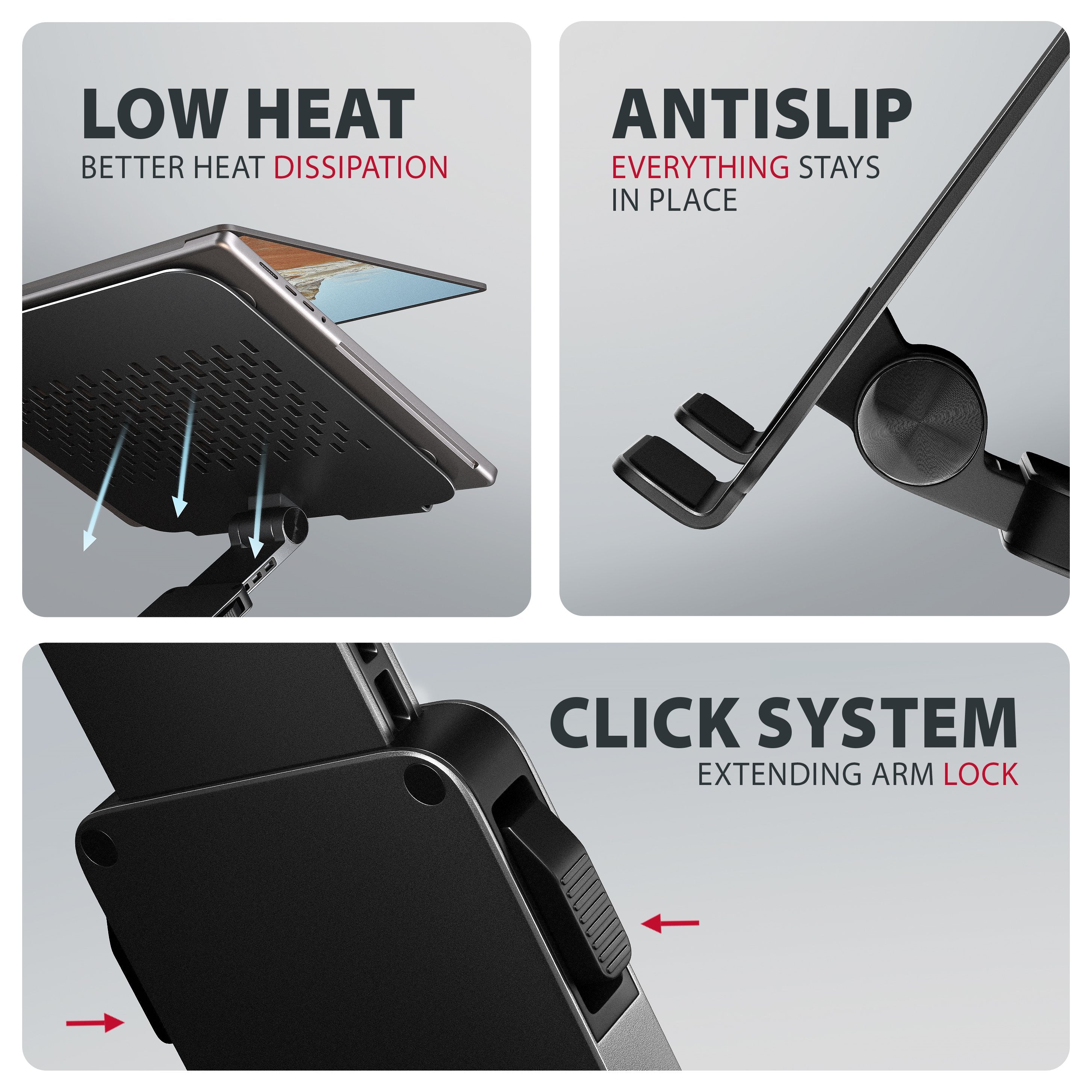EAN 8595247909206 - Axagon STND-LRB Laptop-Ständer, 360° drehbar, Doppelgelenk, verlängerbar Soporte para ordenador portátil imagen 5