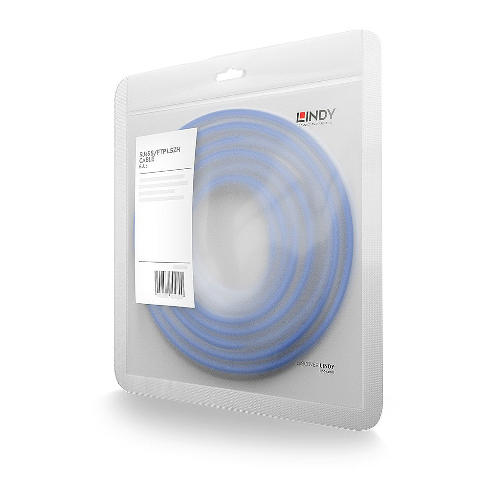 Cable Lindy Rj45 S/Ftp Lszh 15m Blue