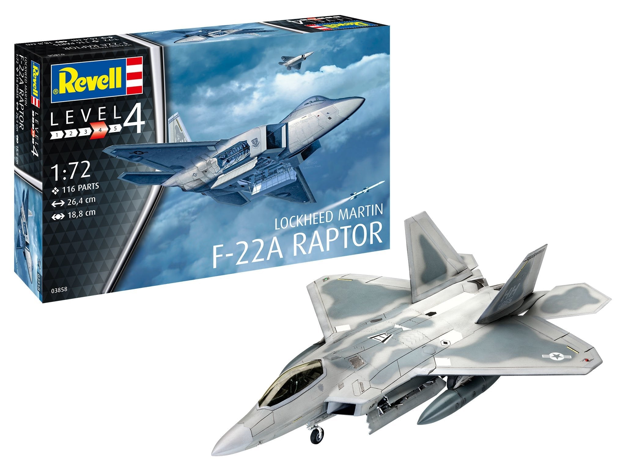 EAN 4009803038582 - Revell Lockheed Martin F-22A Raptor Aeronave Kit de montaje 1:72 imagen 6