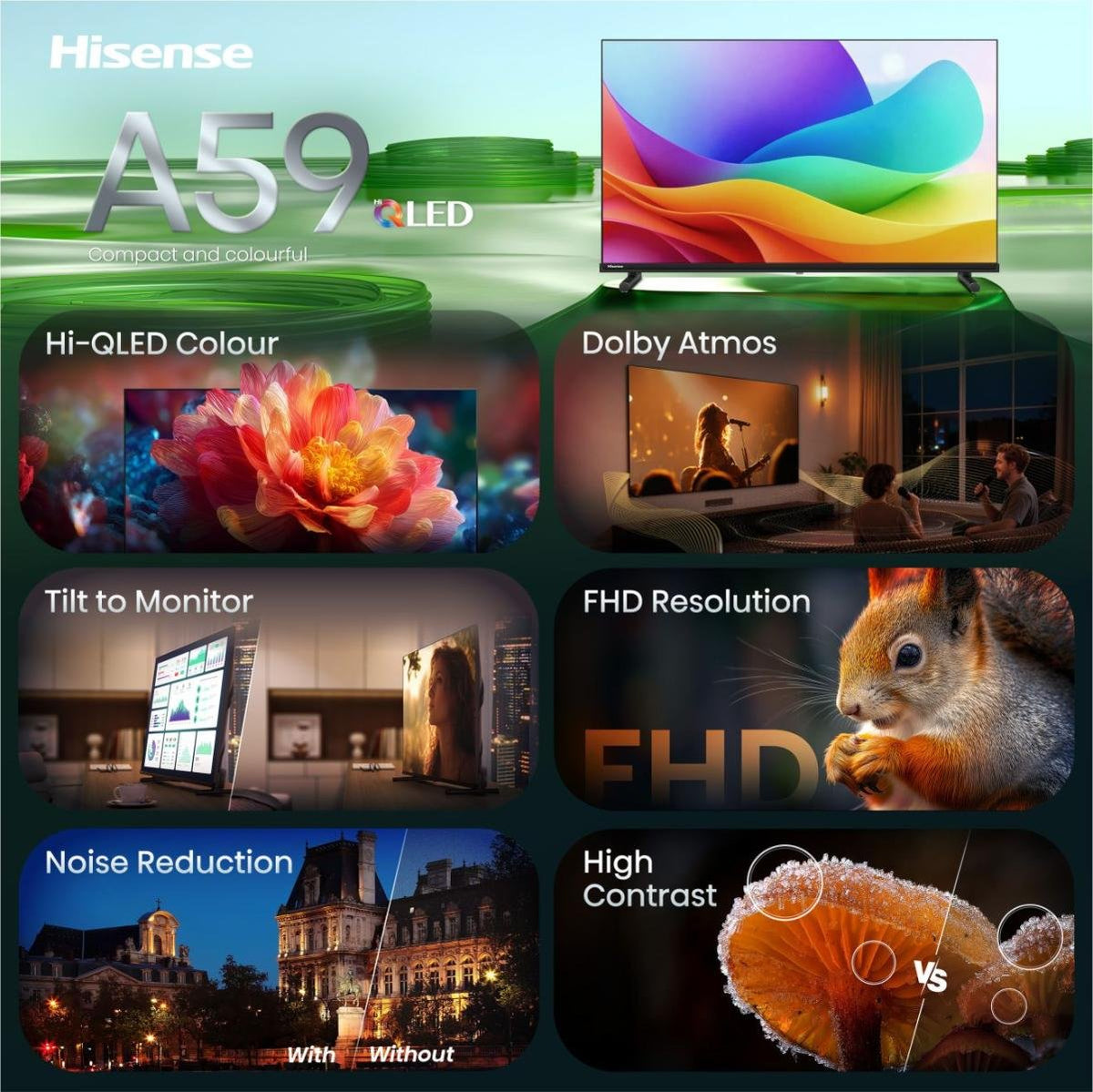 EAN 6942351429472 - Hisense 32A59S 81,3 cm (32") Full HD Smart TV Wifi Negro imagen 3