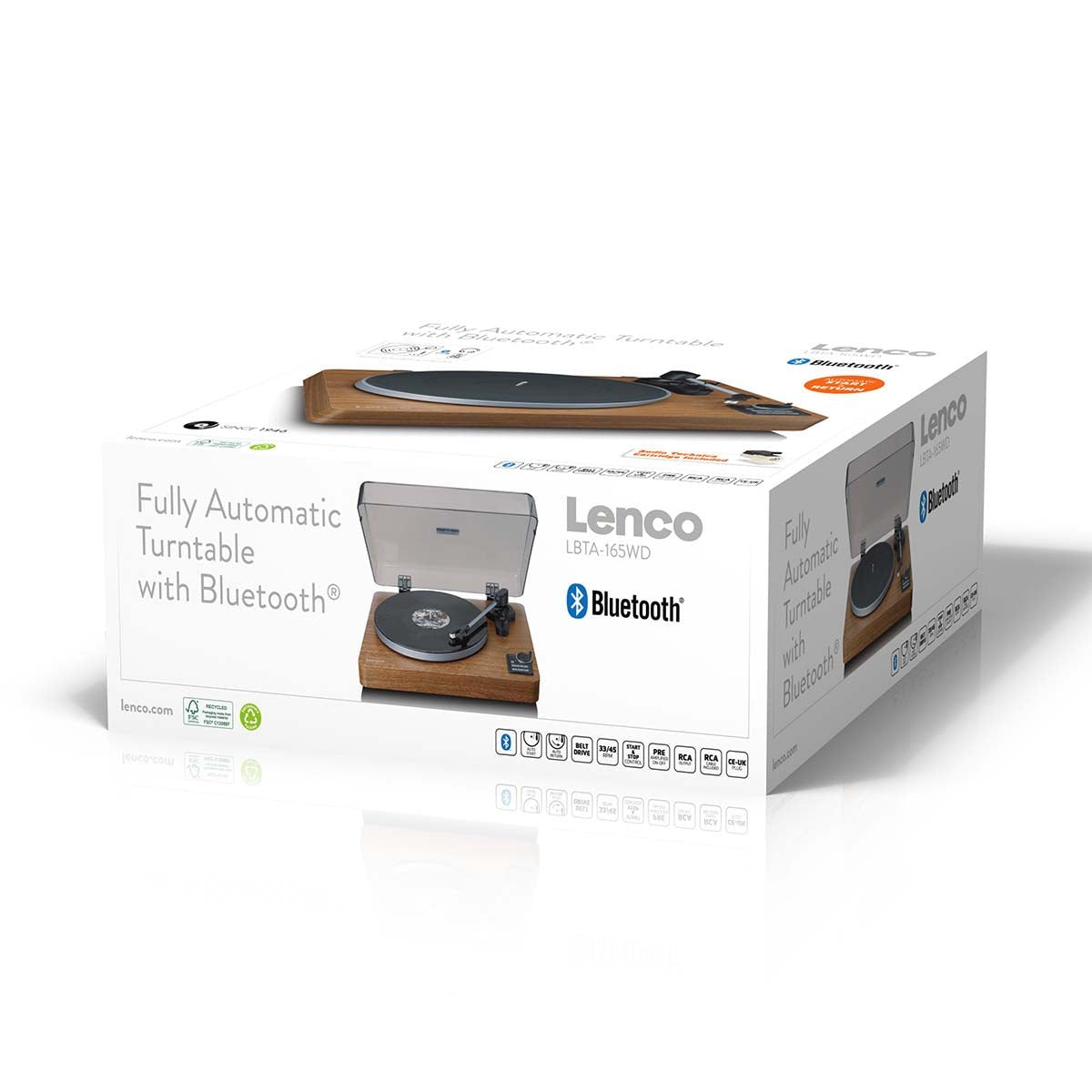 EAN 8711902081791 - Lenco LBTA-165WD Tocadiscos de tracción por correa Negro, Madera Automático imagen 14