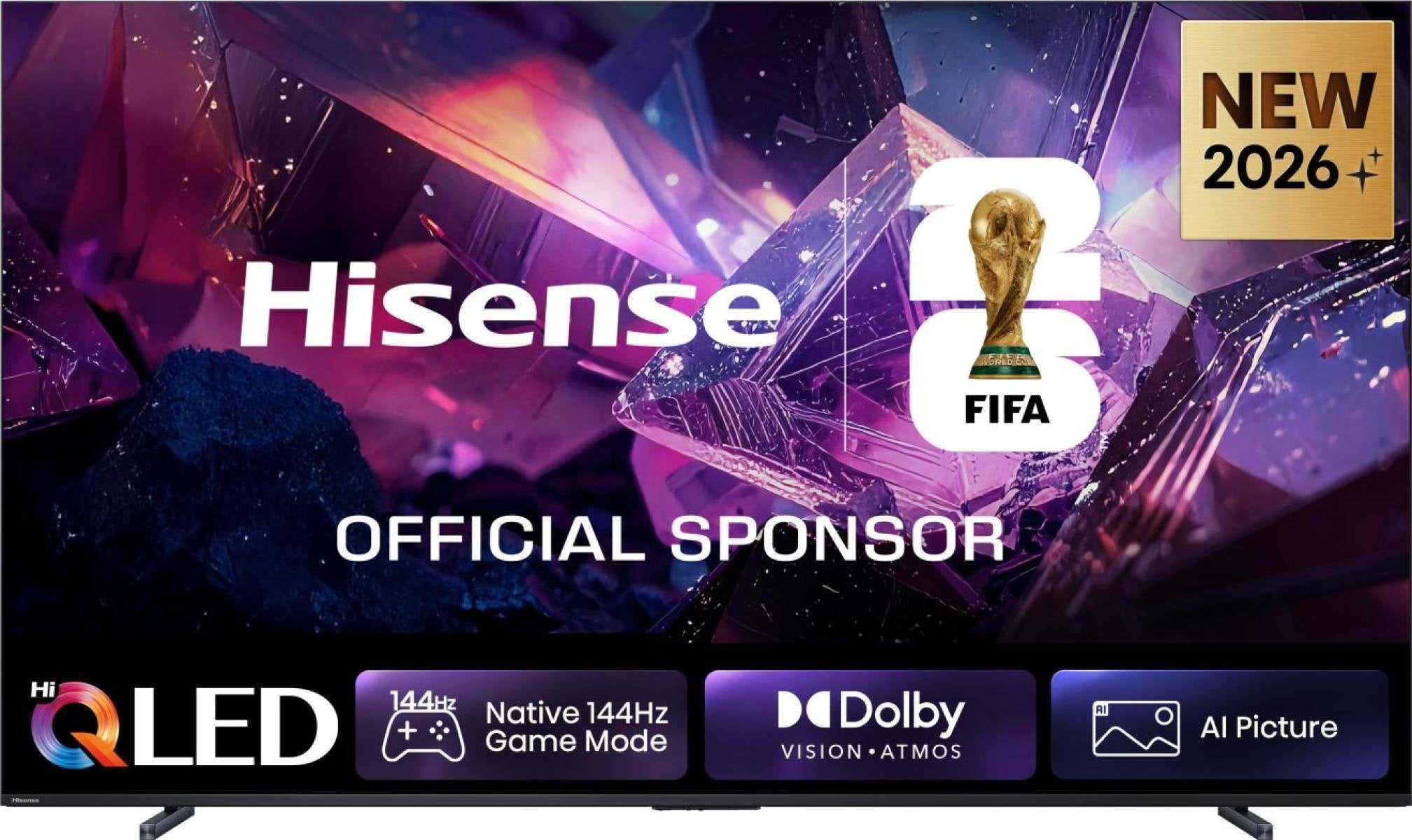 253,0cm 100" (3840x2160) Hisense 100e7ds Pro Smart Tv 4k Hi-Qled 6ms 144hz Hdmi Usb Hdr Wifi Bluetooth Black Grey