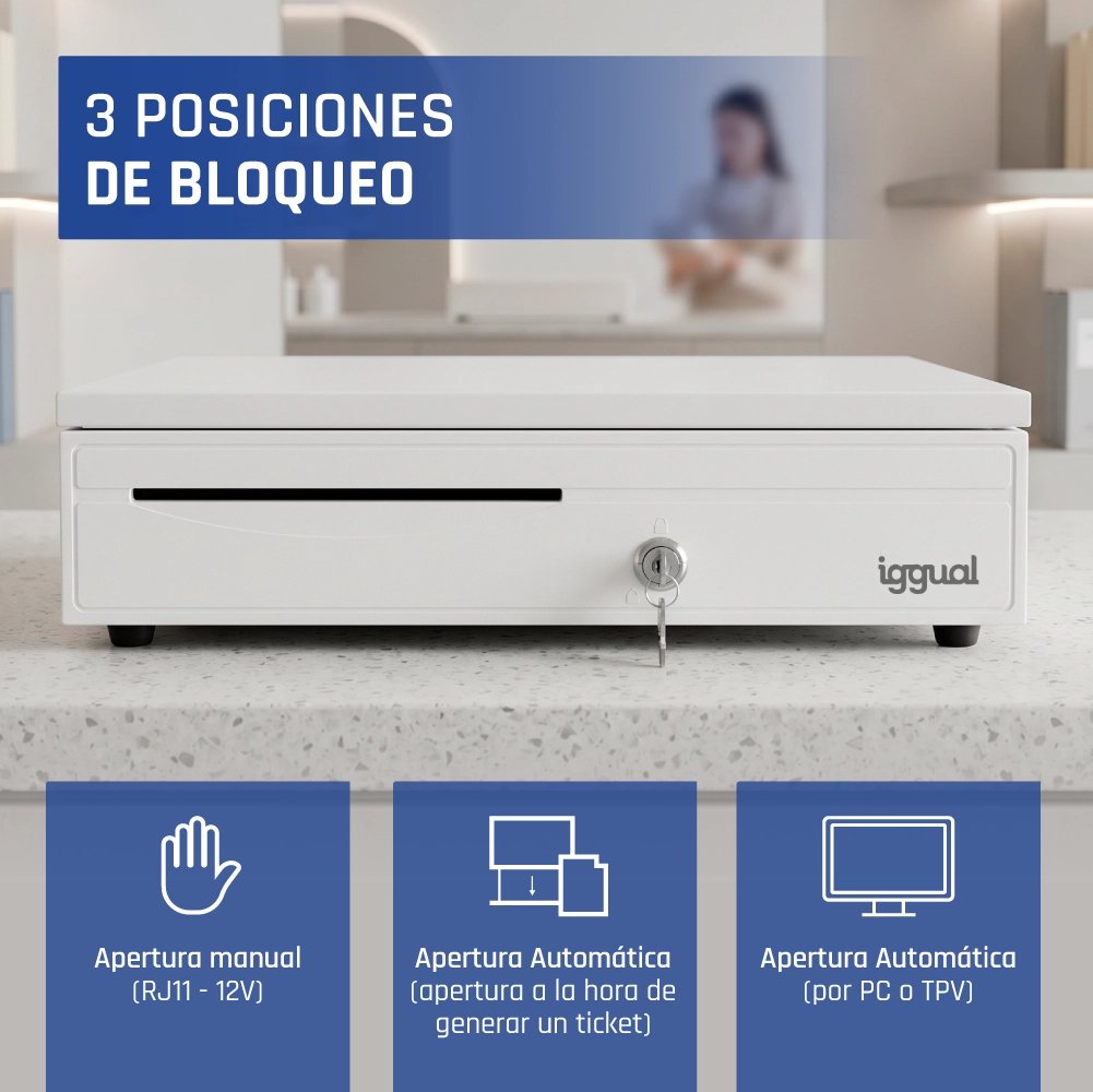 EAN 8435364318782 - iggual IRON-30PW Cajón de efectivo electrónico imagen 8