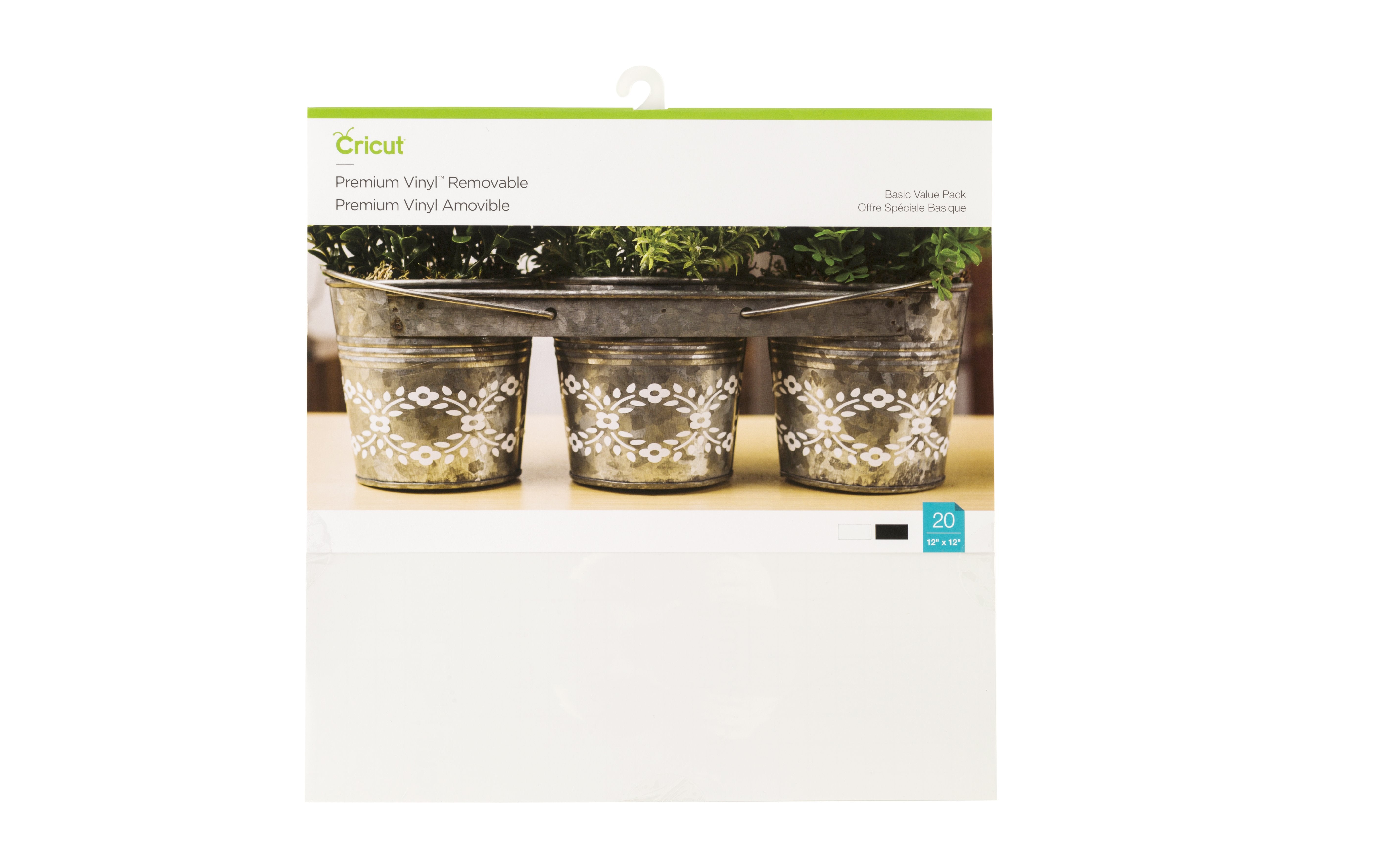 Cricut 2004329 Vinilo Adhesivo Desmontable Negro, Blanco