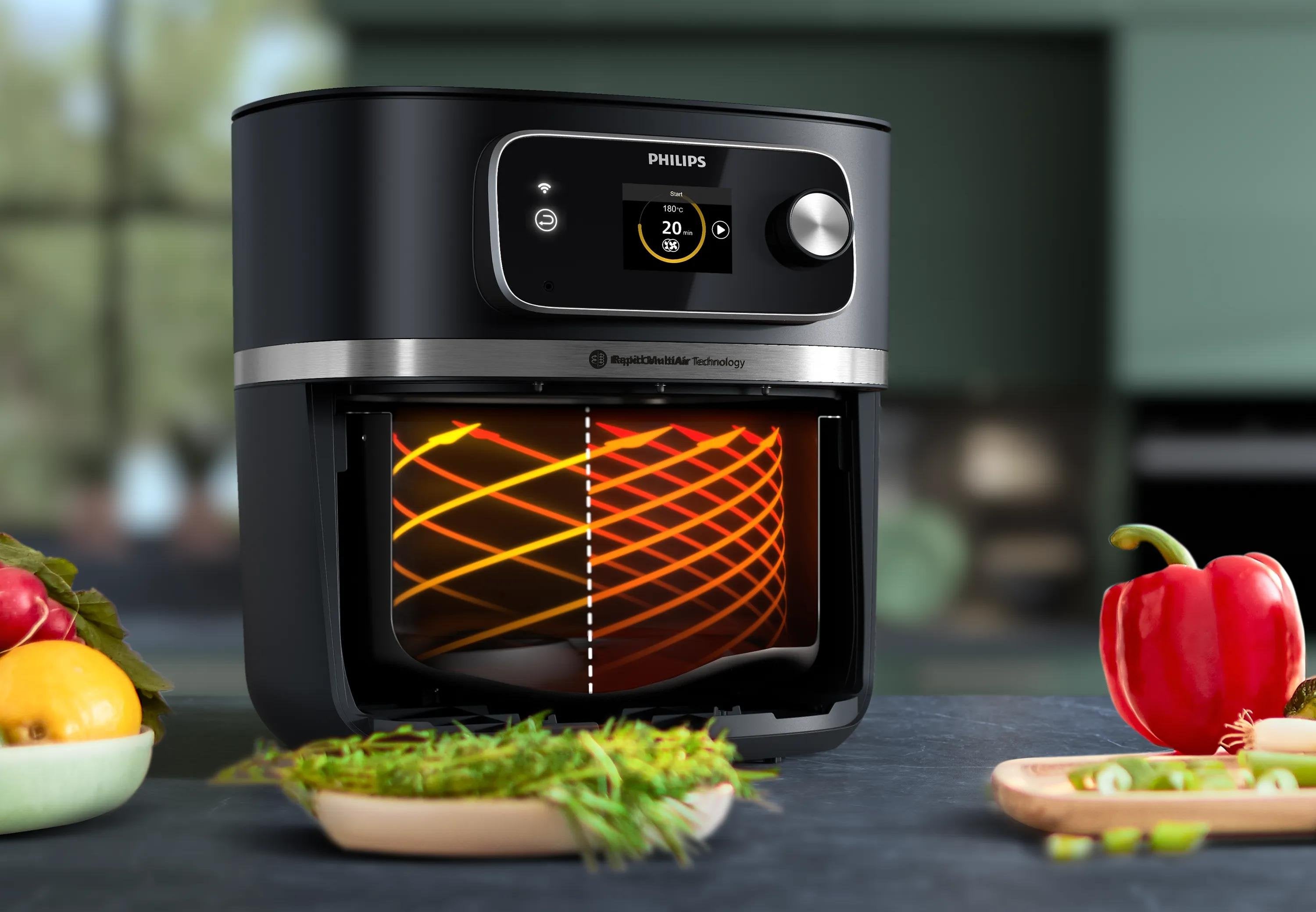 EAN 8720389015373 - Philips 7000 series HD9880/90 freidora Sencillo 8,3 L 2200 W Freidora de aire caliente Negro imagen 8