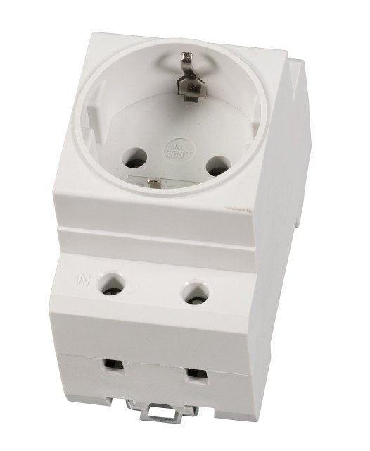 Efb Einbaumeckdose 1-Fach Para Hutschiene, Gris