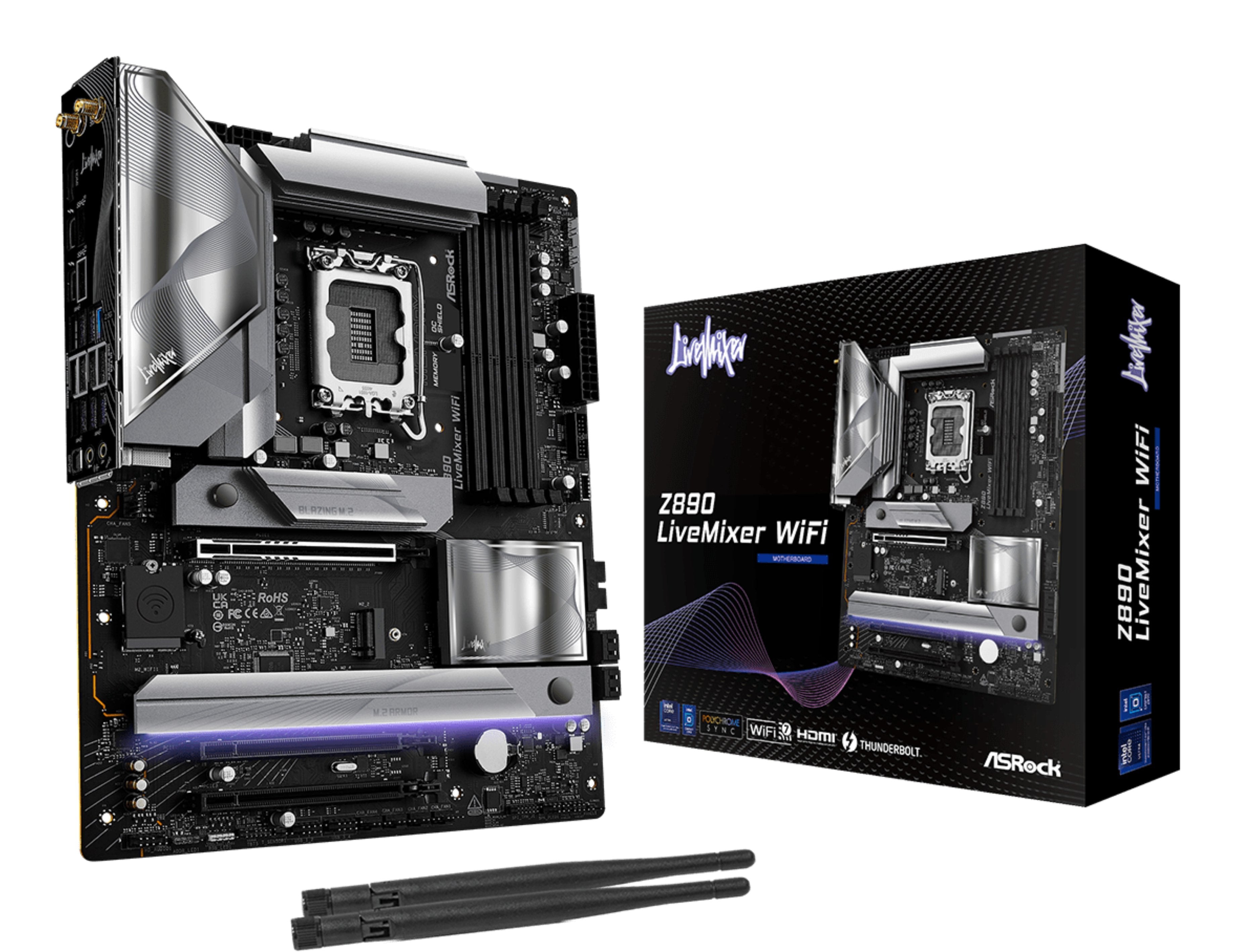 EAN 4710483949715 - Asrock Z890 LiveMixer WiFi Intel Z890 LGA 1851 (Socket V1) ATX imagen 1