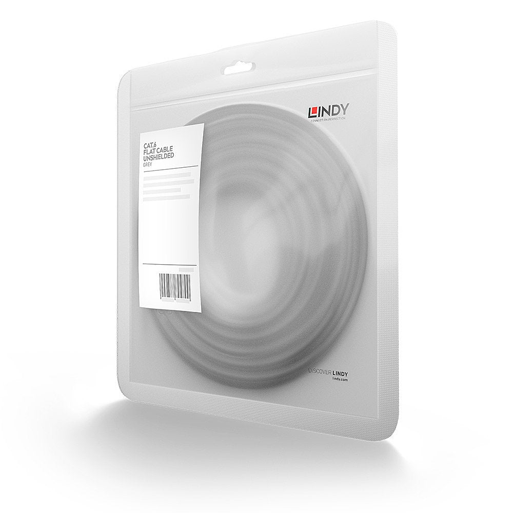 Lindy Cable De Red Cat6 Flachband Ungeschirmt Gris 2.00m