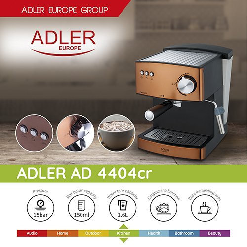EAN 5902934830553 - Adler AD 4404cr Semi-automática Máquina espresso 1,6 L imagen 12