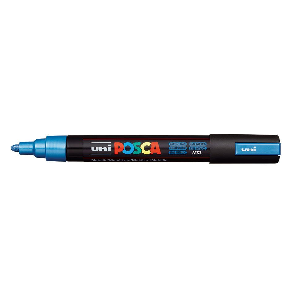 EAN 4902778113554 - POSCA PC-5M marcador 1 pieza(s) Punta redonda Azul metálico imagen 1