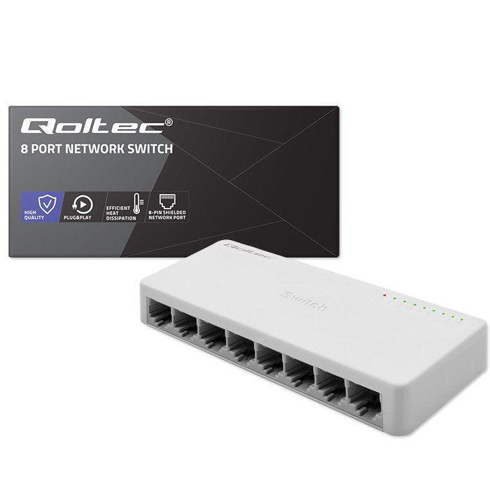EAN 5901878522487 - Qoltec 52248 switch No administrado Blanco imagen 5