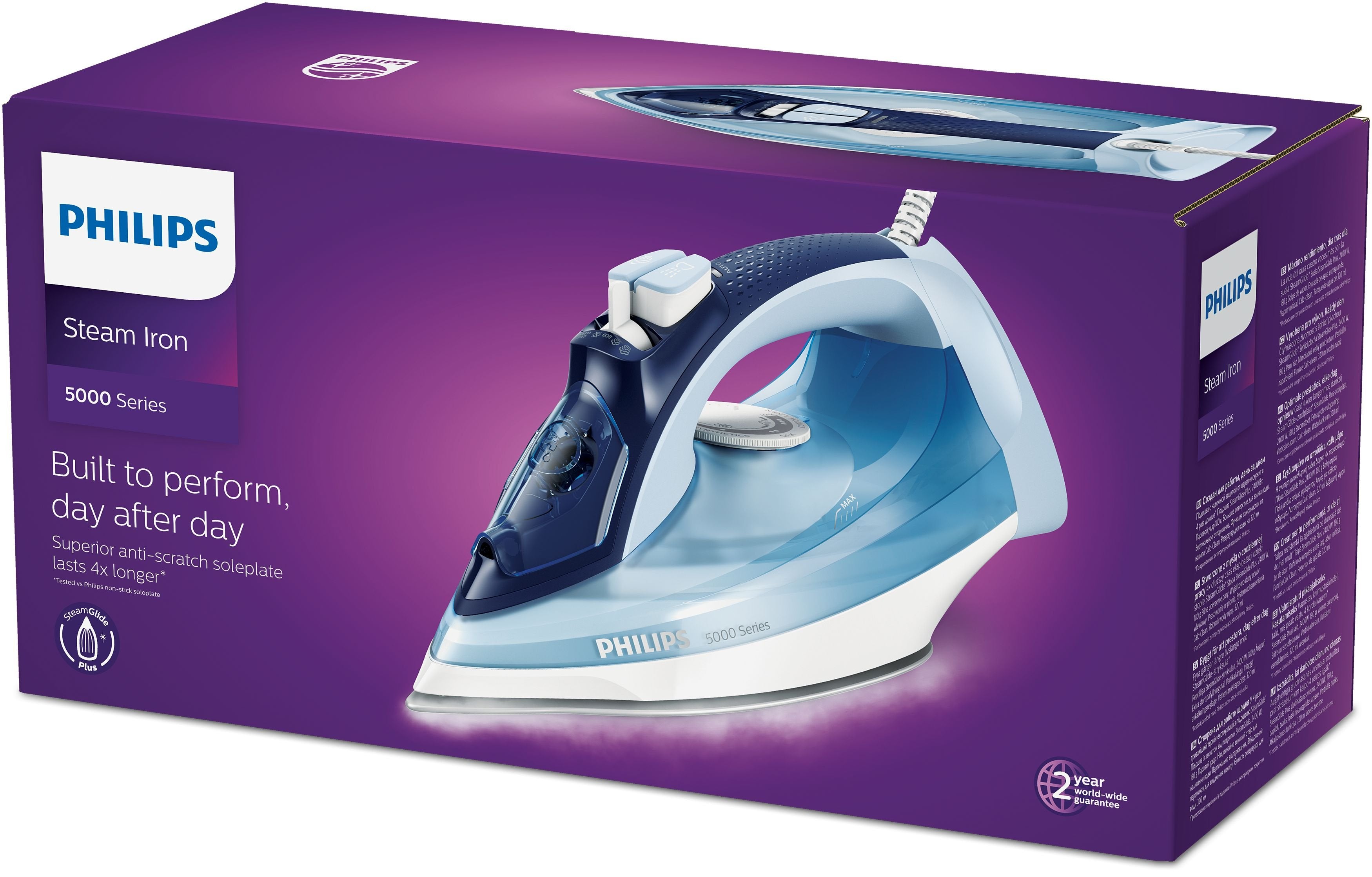 EAN 8710103968160 - Philips 5000 series DST5030/20 plancha Plancha a vapor Suela SteamGlide Plus 2400 W imagen 3