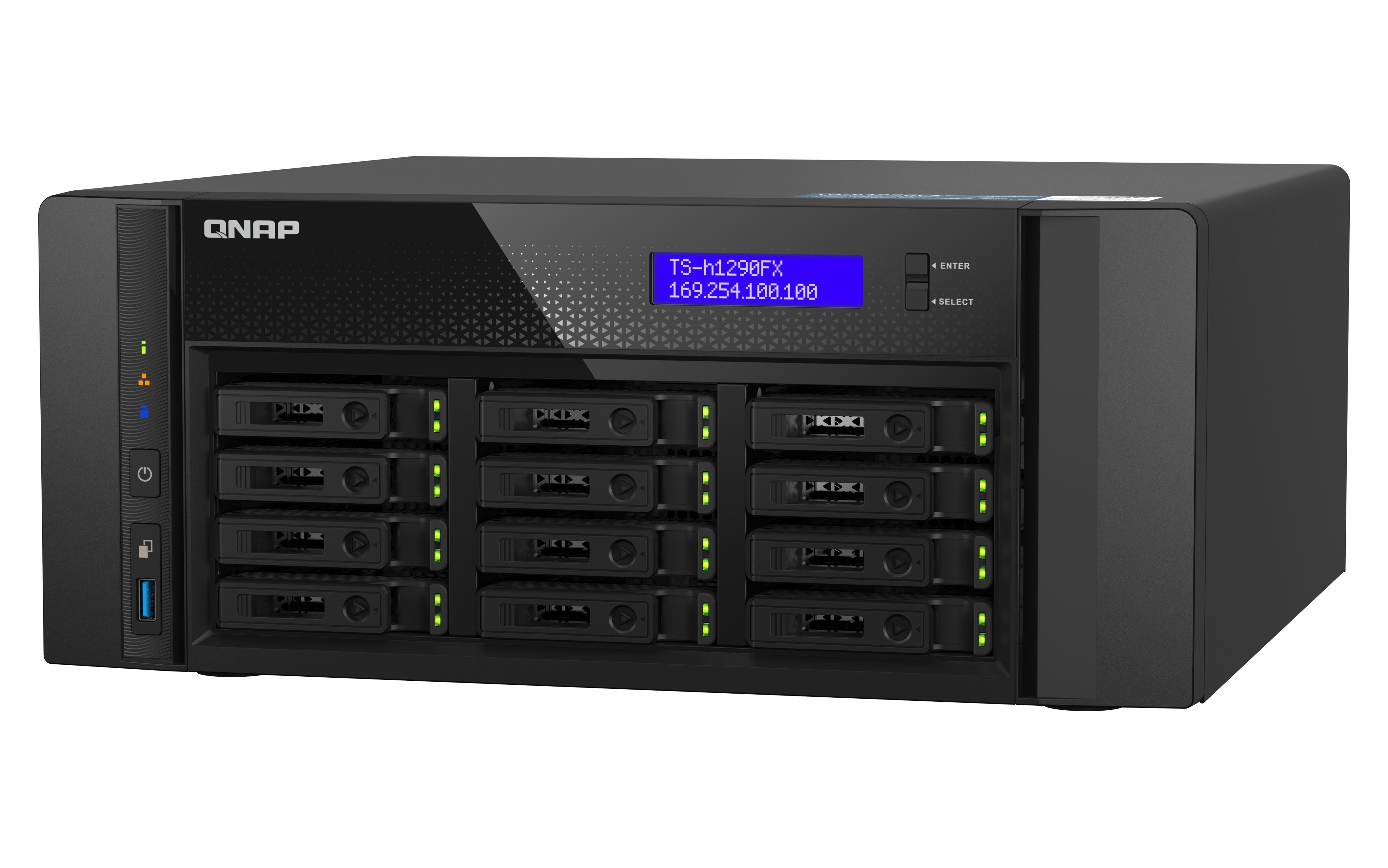 EAN 4711103080528 - QNAP TS-h1290FX NAS Torre EPYC 7302P 128 GB DDR4 0 TB QuTS hero Negro imagen 5
