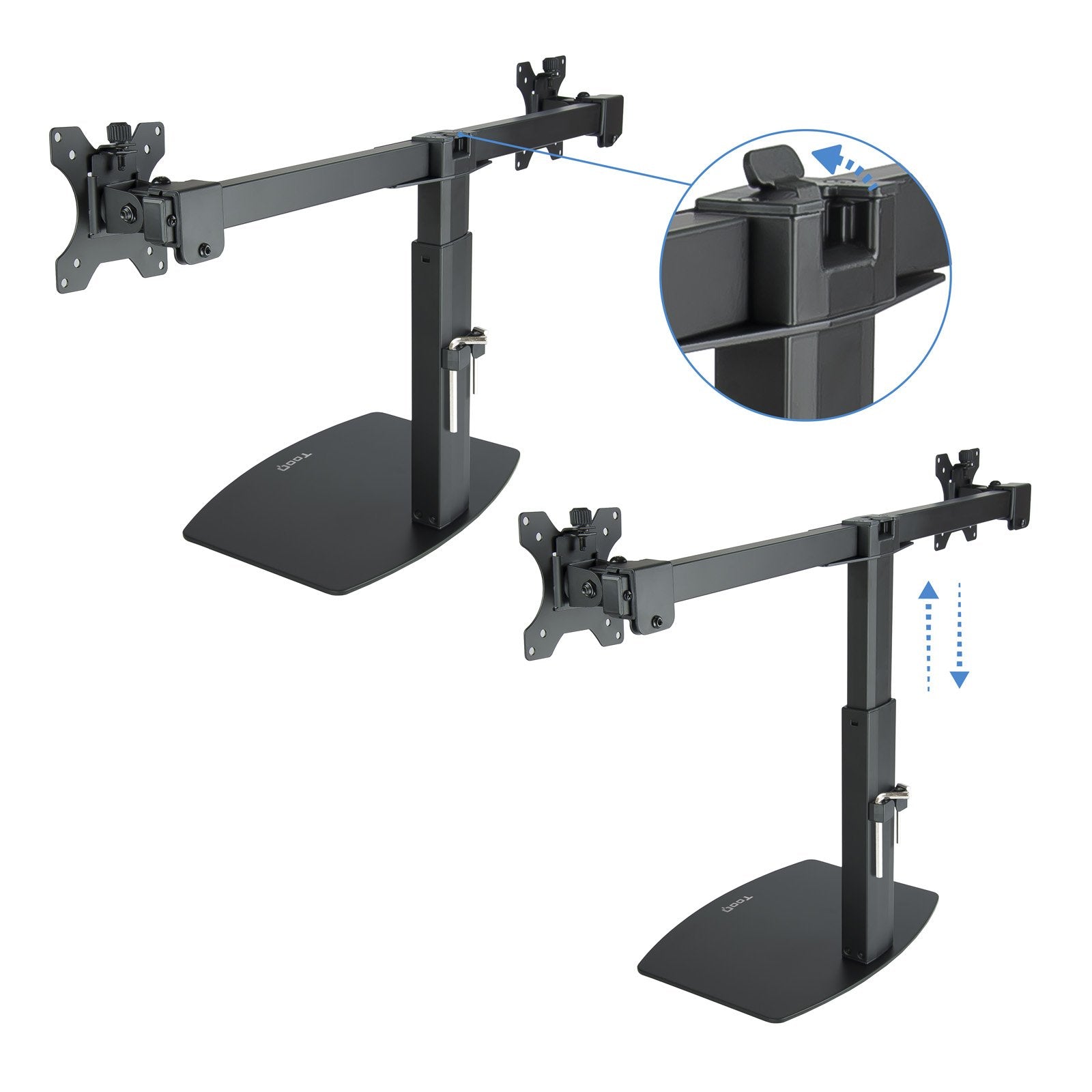 EAN 8433281008410 - TooQ DB1727TN-B soporte para monitor 68,6 cm (27") Escritorio Negro imagen 3