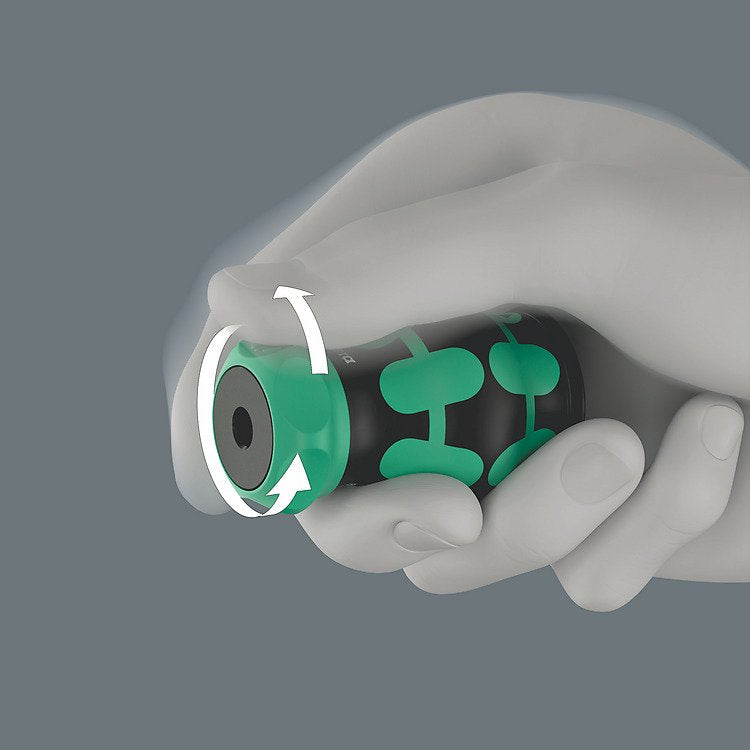 Wera Force Shape Compact Stubby Magazine Ra 2, Bit Set Black/Green, 6 Partes, 1/4 ", Con Función De Trinquete 05008892001