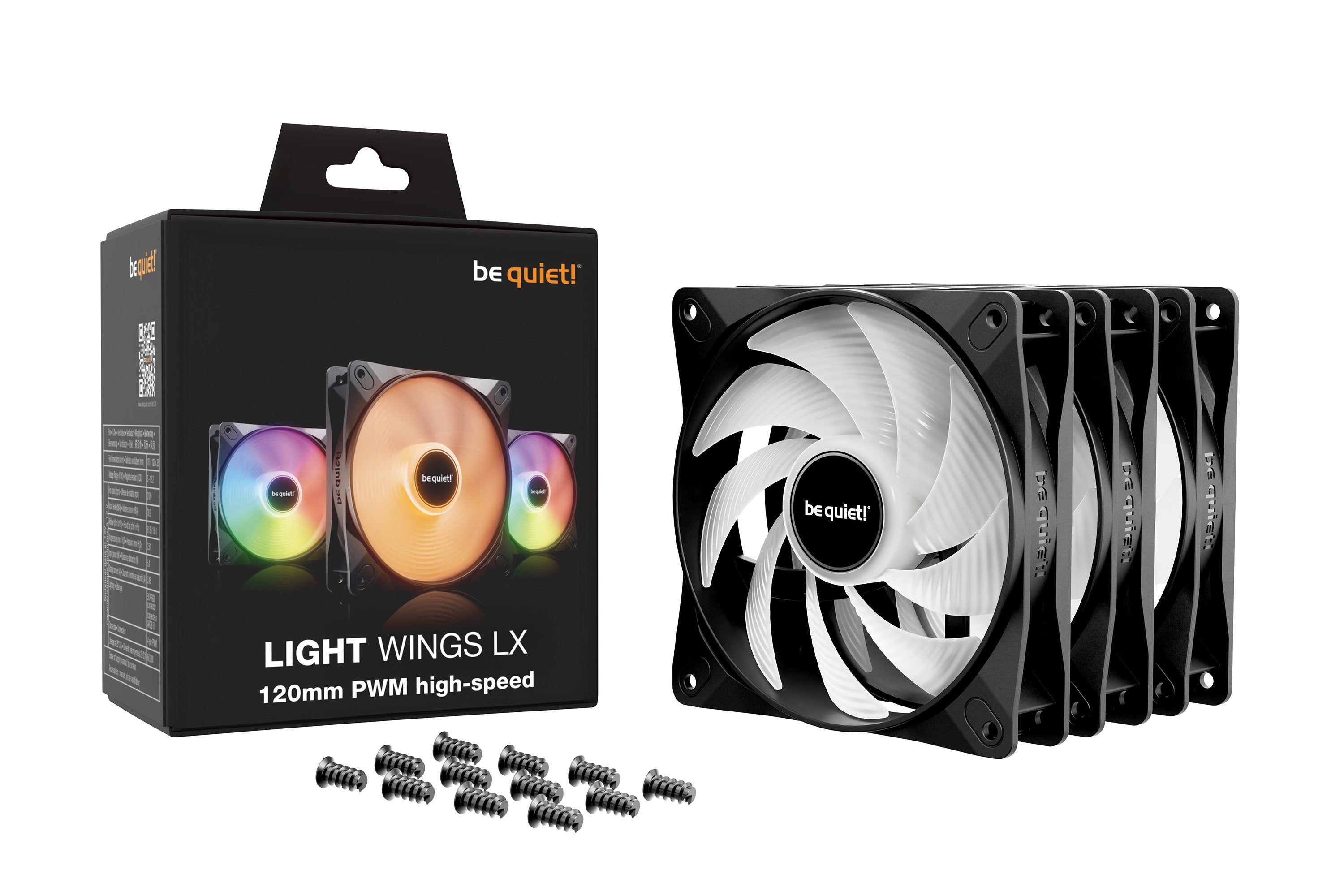 EAN 4260052191620 - be quiet! LIGHT WINGS LX 120mm PWM High Speed 3-Pack Black Carcasa del ordenador Ventilador 12 cm Negro 3 imagen 5
