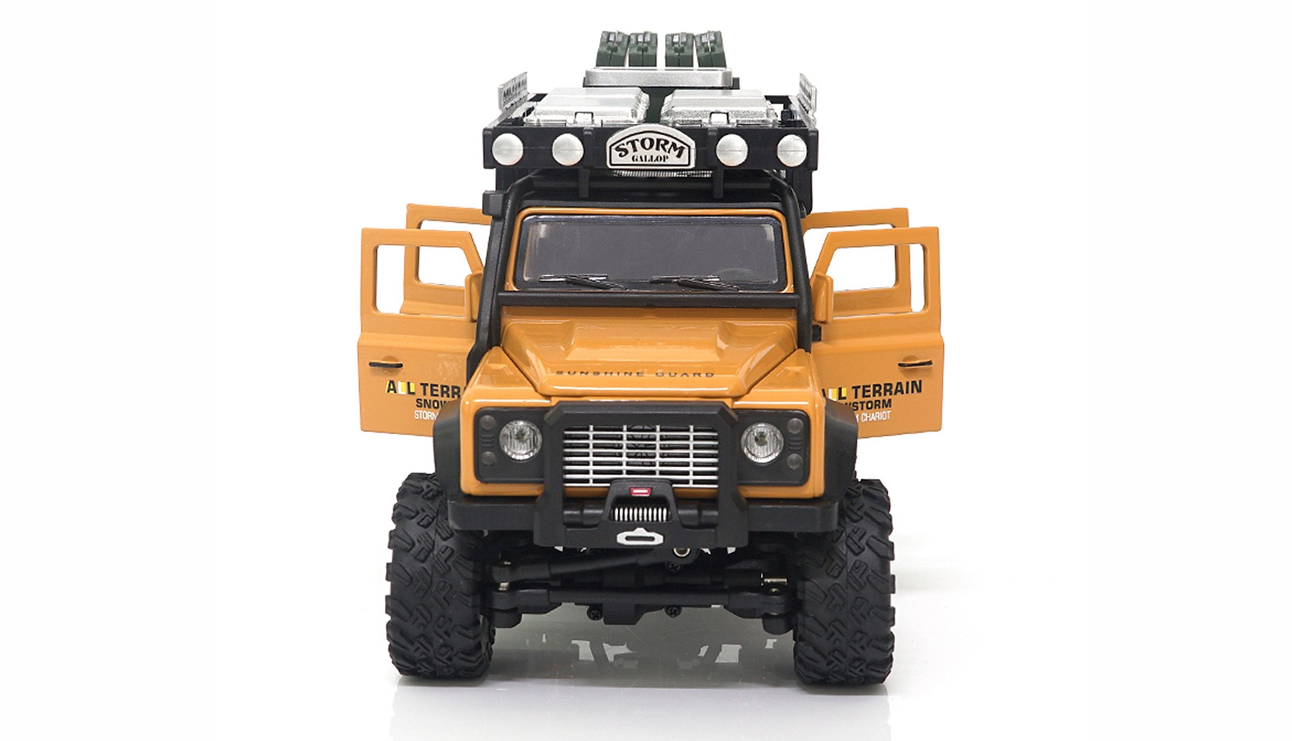 EAN 4260768510005 - Amewi D90X28 Metall Scale Crawler gelb modelo controlado por radio Camión oruga Motor eléctrico 1:28 imagen 6