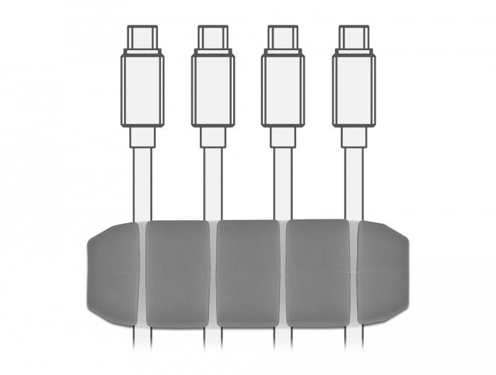 Delock Cablehalter Mit 4 Durchführungen Trapezförmig Set 4 Stück