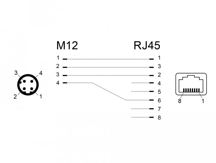 Delock Adaptador M12 4 Pin Macho A Rj45 Hembra