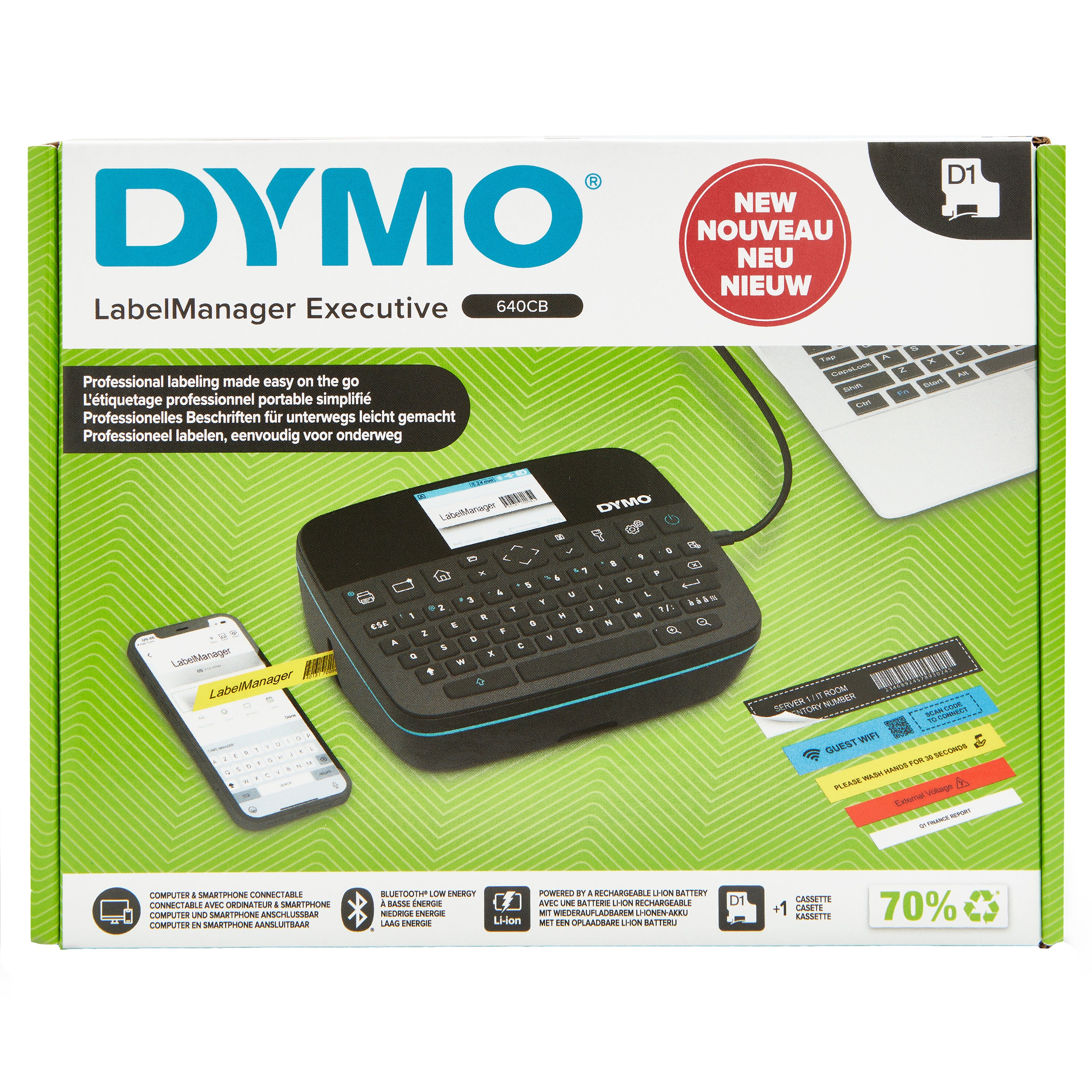 EAN 3026982021076 - DYMO LabelManager 2202107 impresora de etiquetas Térmica directa / transferencia térmica 15 mm/s Inalámbr imagen 1