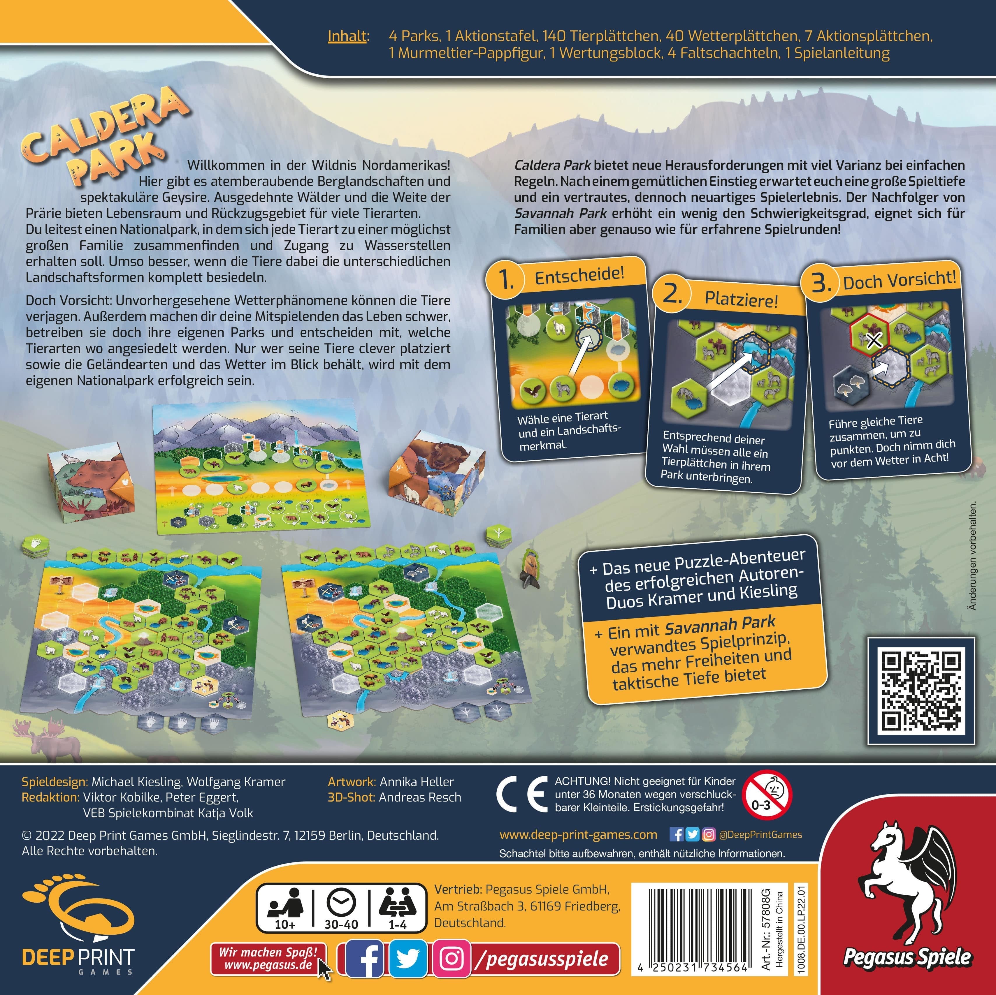 EAN 4250231734564 - Pegasus Spiele Caldera Park Juego de mesa Viaje/aventura imagen 4