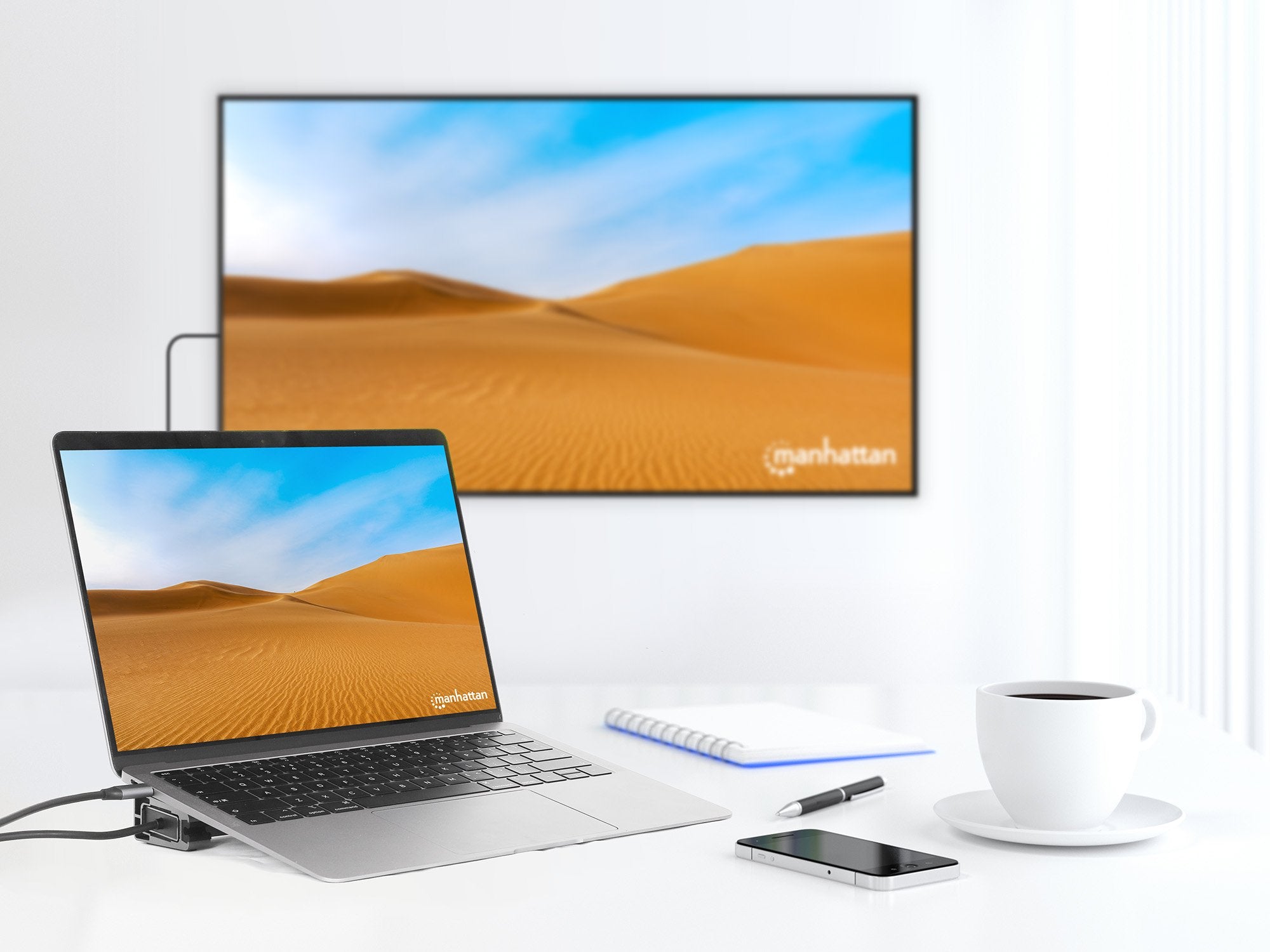 Dockin Manhattan 10-In-1 4k Usb-C Pd Gmation 2xhdmi