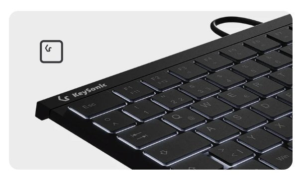 EAN 4250078172895 - KeySonic KSK-5011ELC (DE) teclado Hogar USB QWERTZ Alemán Negro imagen 5