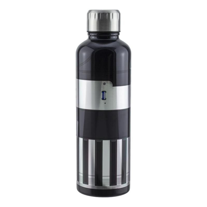 Paladone Darth Vader Lightsaber Metal Water Bottle Uso Diario 500 Ml Acero Inoxidable Negro, Plata